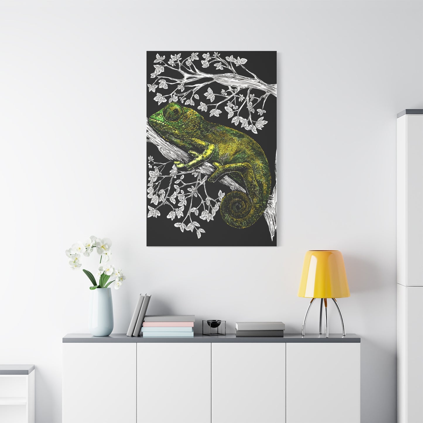 Chameleon in Tree Wall Art Print of the Original wall art