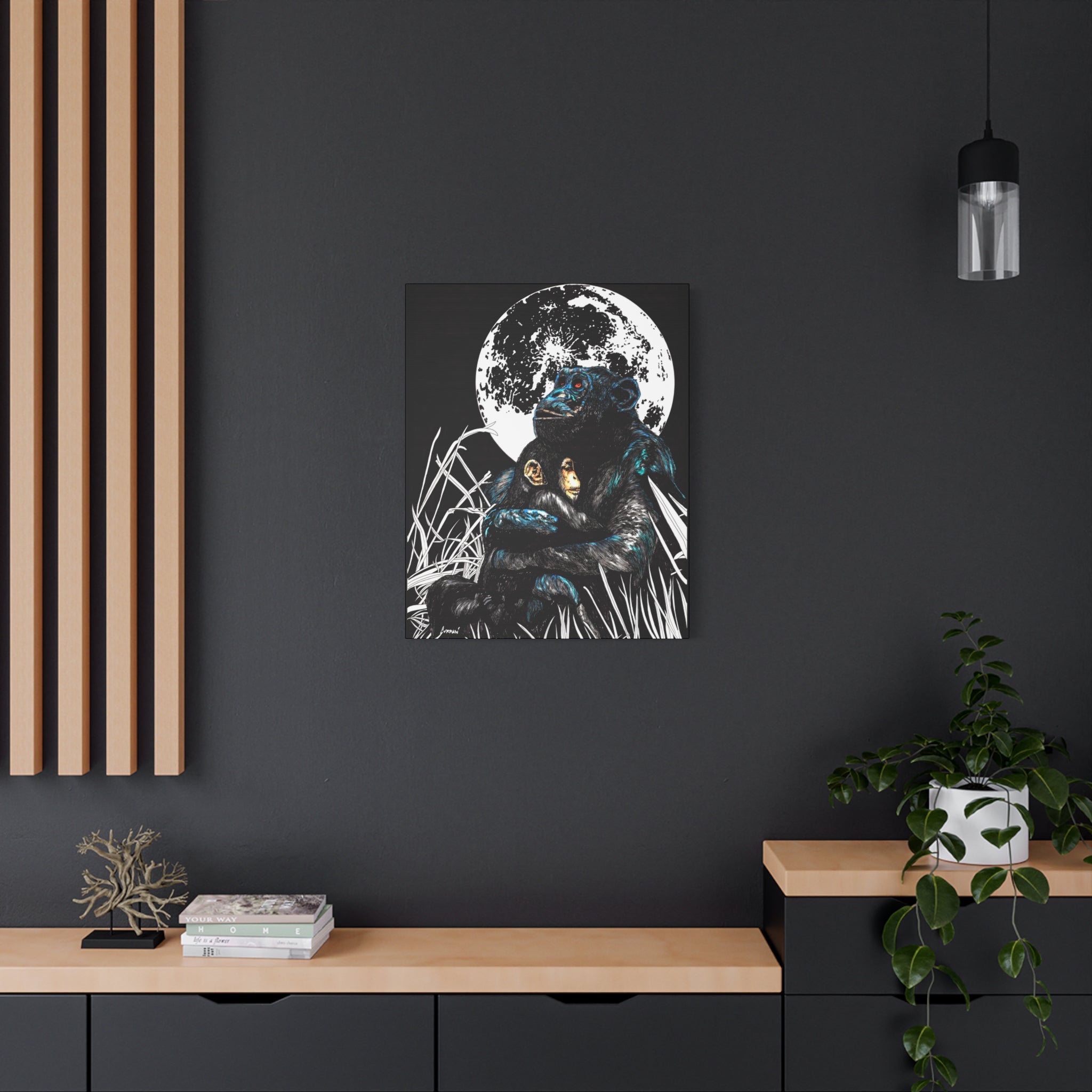 Gorilla Wall Art, Gorilla Print, Hand-Drawn Gorilla, Wildlife Art,