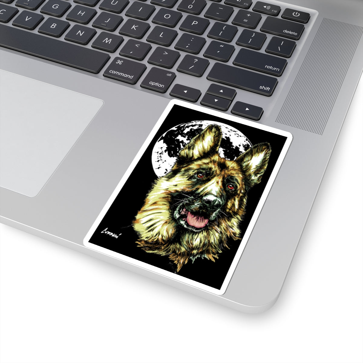 German Shepherd Kiss-Cut Sticker - Canine Art for Dog Lovers