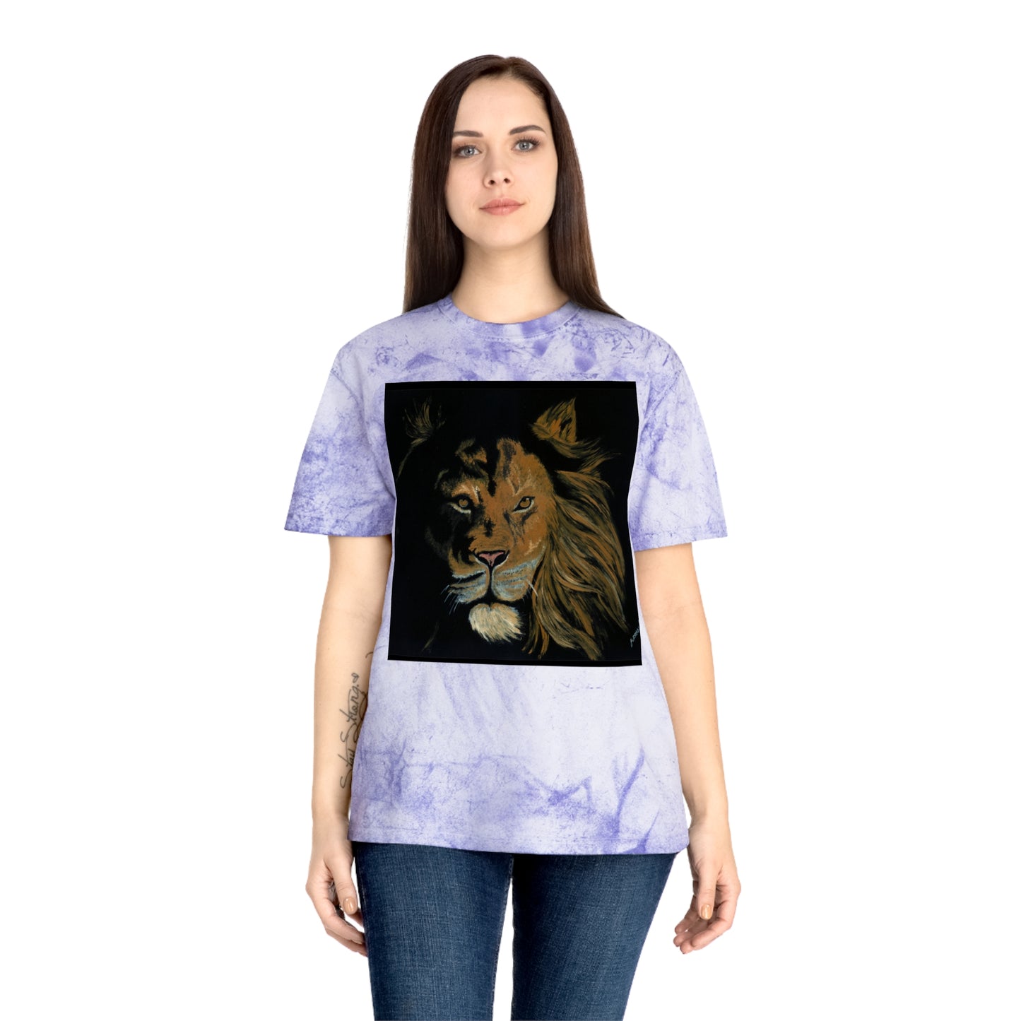 Color Blast T Shirt Powerful Lion Design by Kris Curran