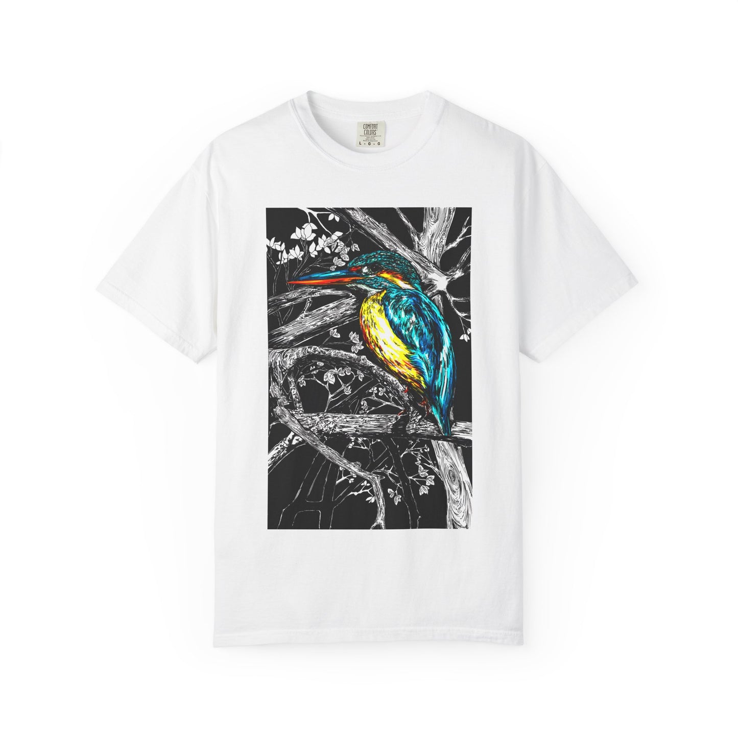 Vibrant Kingfisher Graphic Unisex T-Shirt - Nature Lover's Tee
