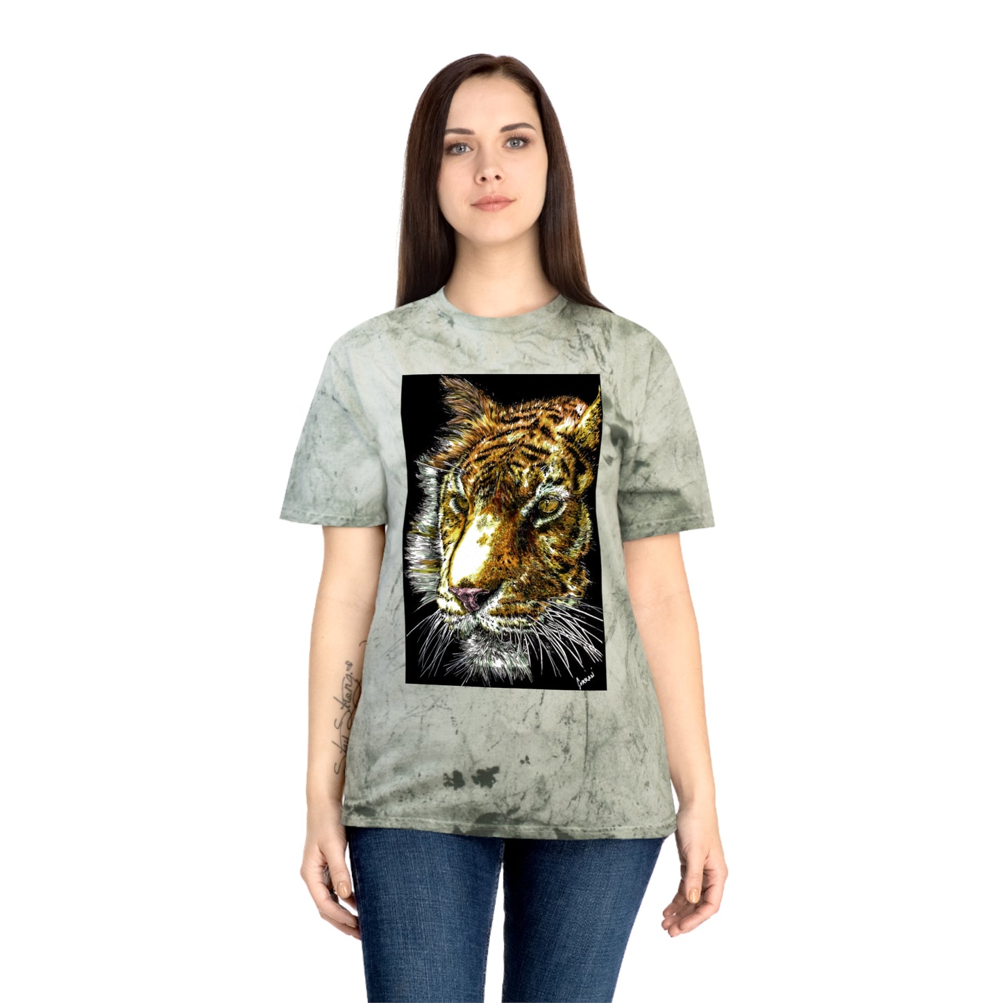 Unisex Color Blast Tiger T Shirt Bold Wildlife Art