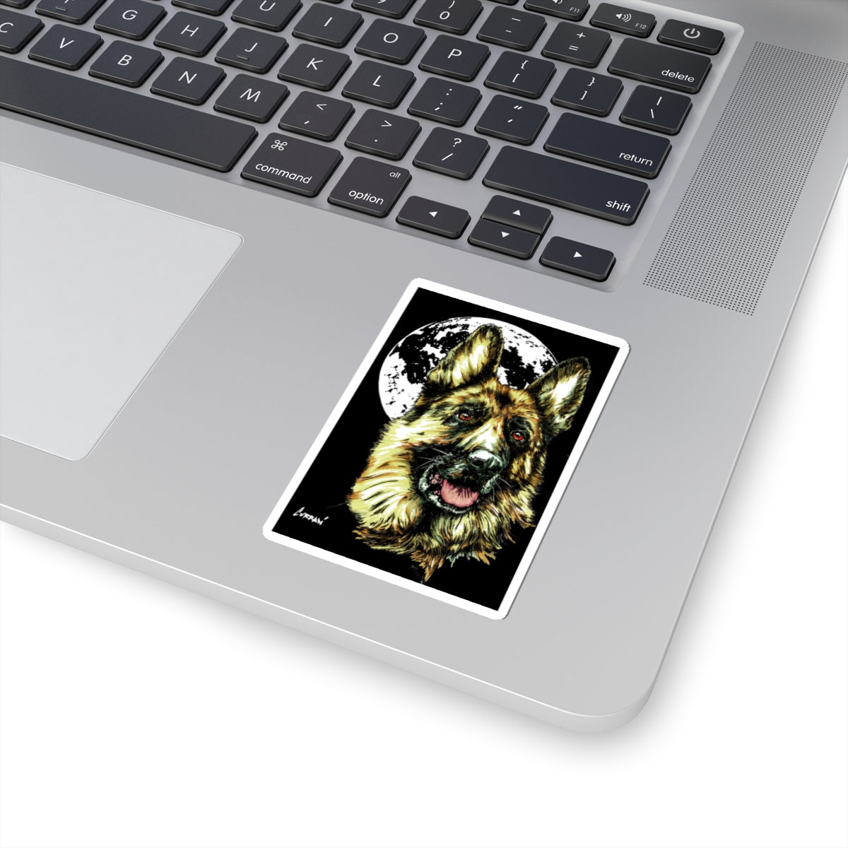 German Shepherd Kiss-Cut Sticker - Canine Art for Dog Lovers