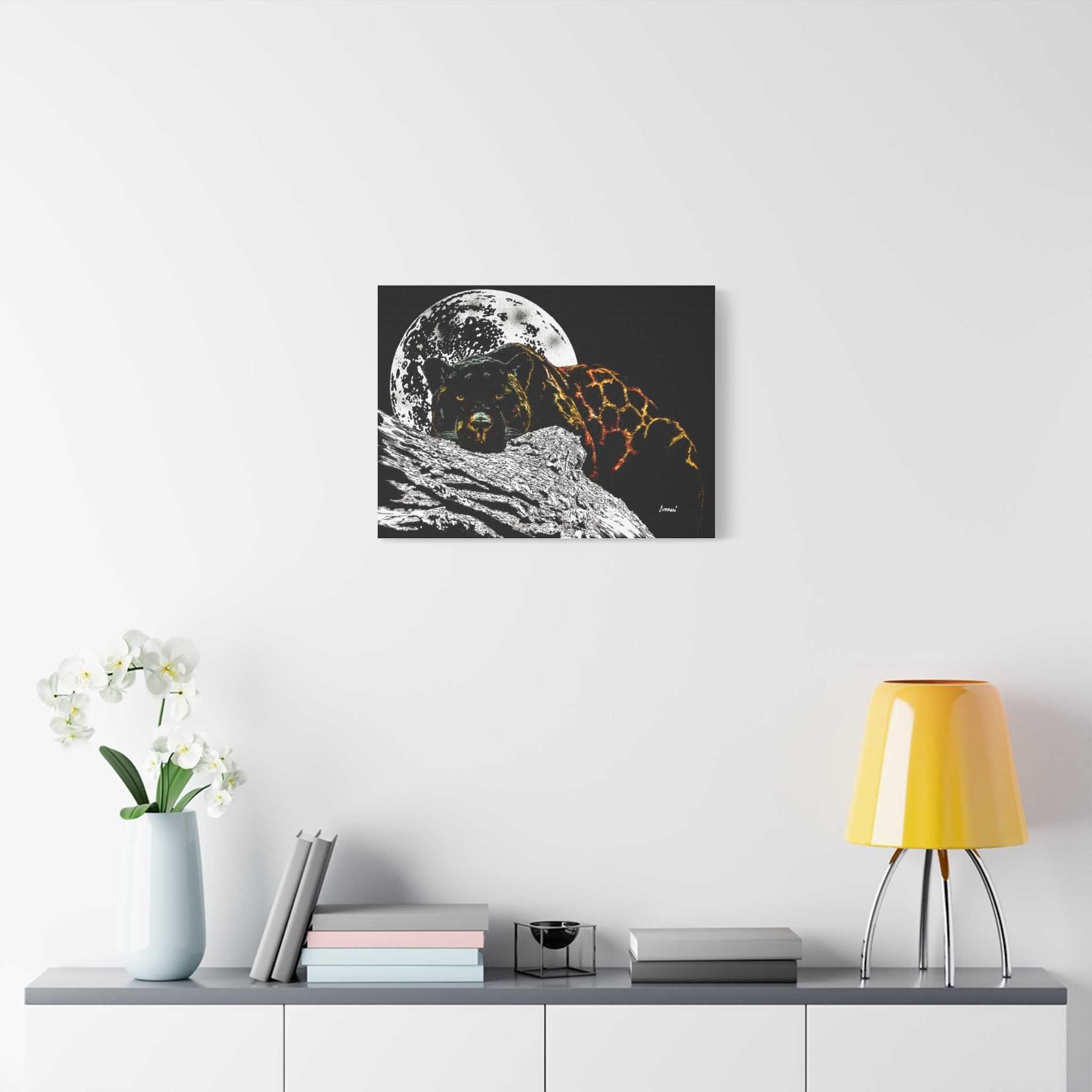 Panther in the Moonlight Print of my Original hand drawn art