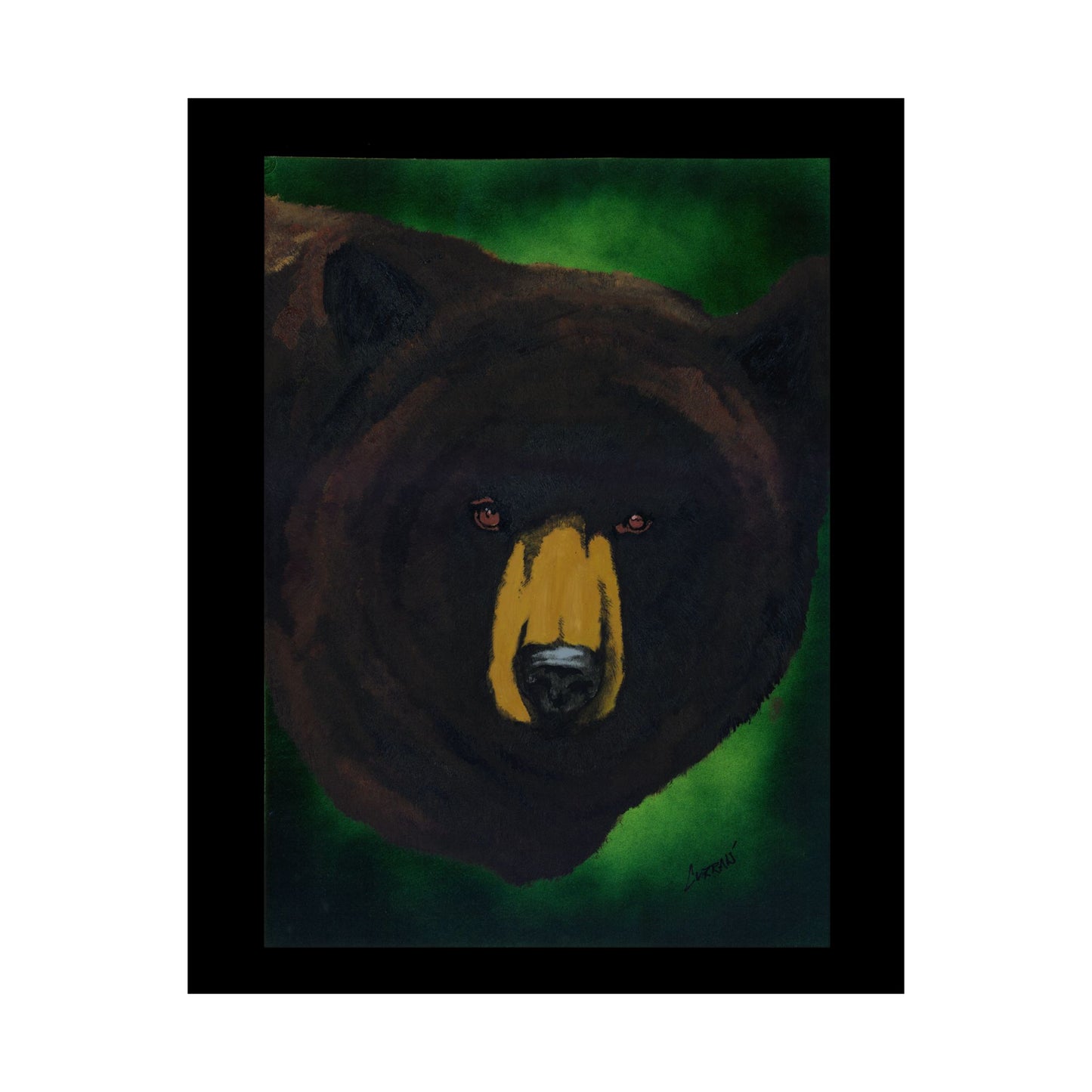 Brown Bear Nature-Inspired Satin Art Print for Animal Lovers
