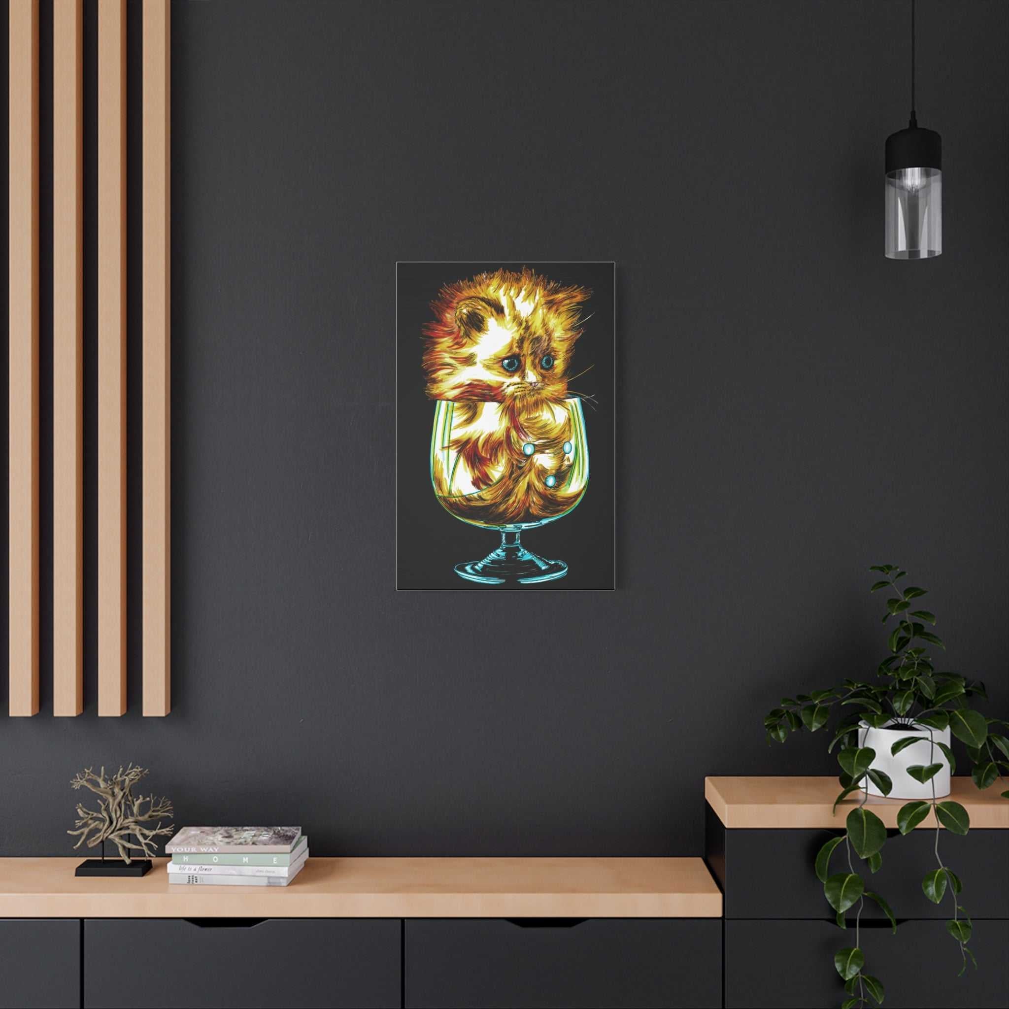 Transform your walls with the enchanting charm of our Whimsical Cat Art Canvas Print - 1.25" Stretched Wall Decor. Add a touch of whimsy to your space!