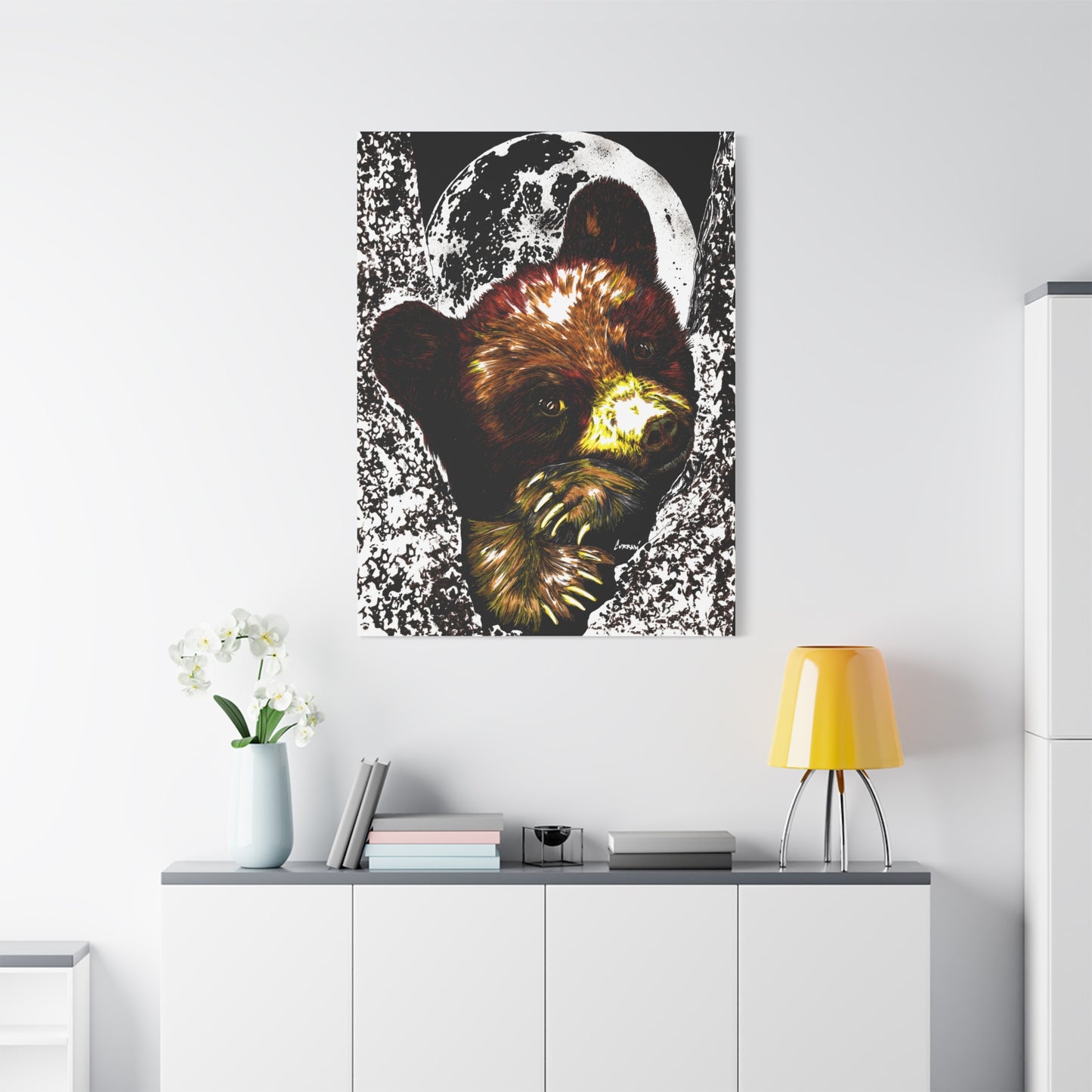 Brown Bear Cub Print of the Original, hand drawn wall art