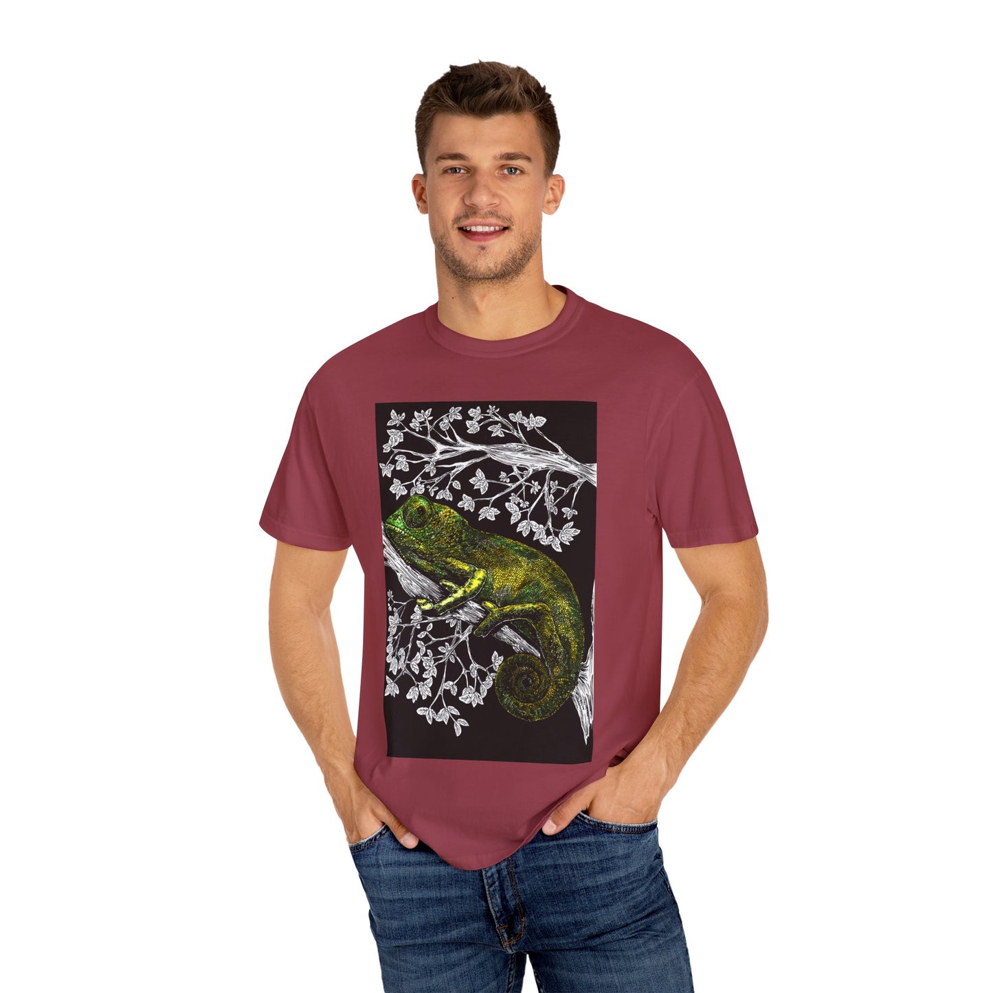 Chameleon Art Unisex Garment-Dyed T-Shirt - Nature Lover's