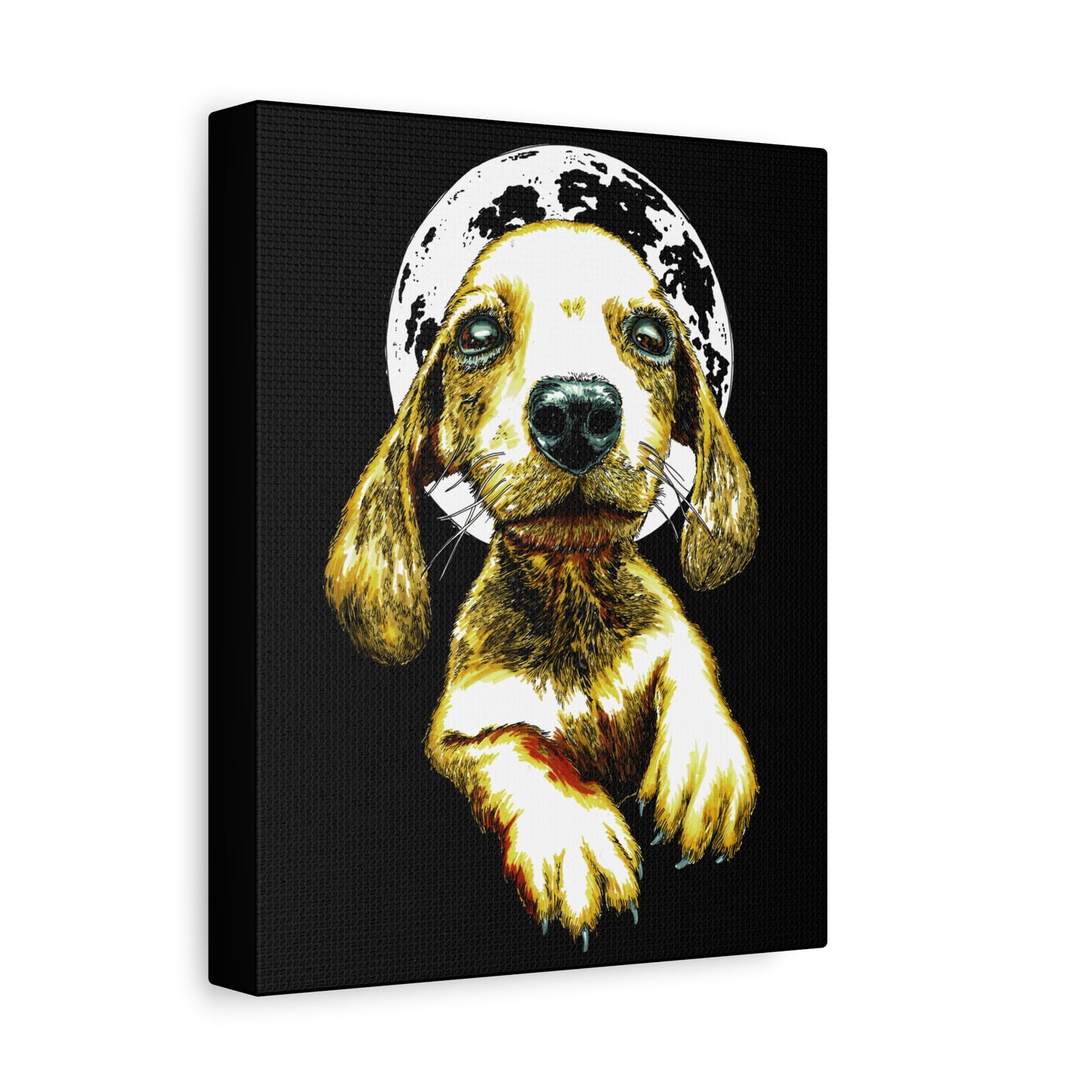 Whimsical Dog Canvas Wall Art - 1.25" Stretched Matte Print