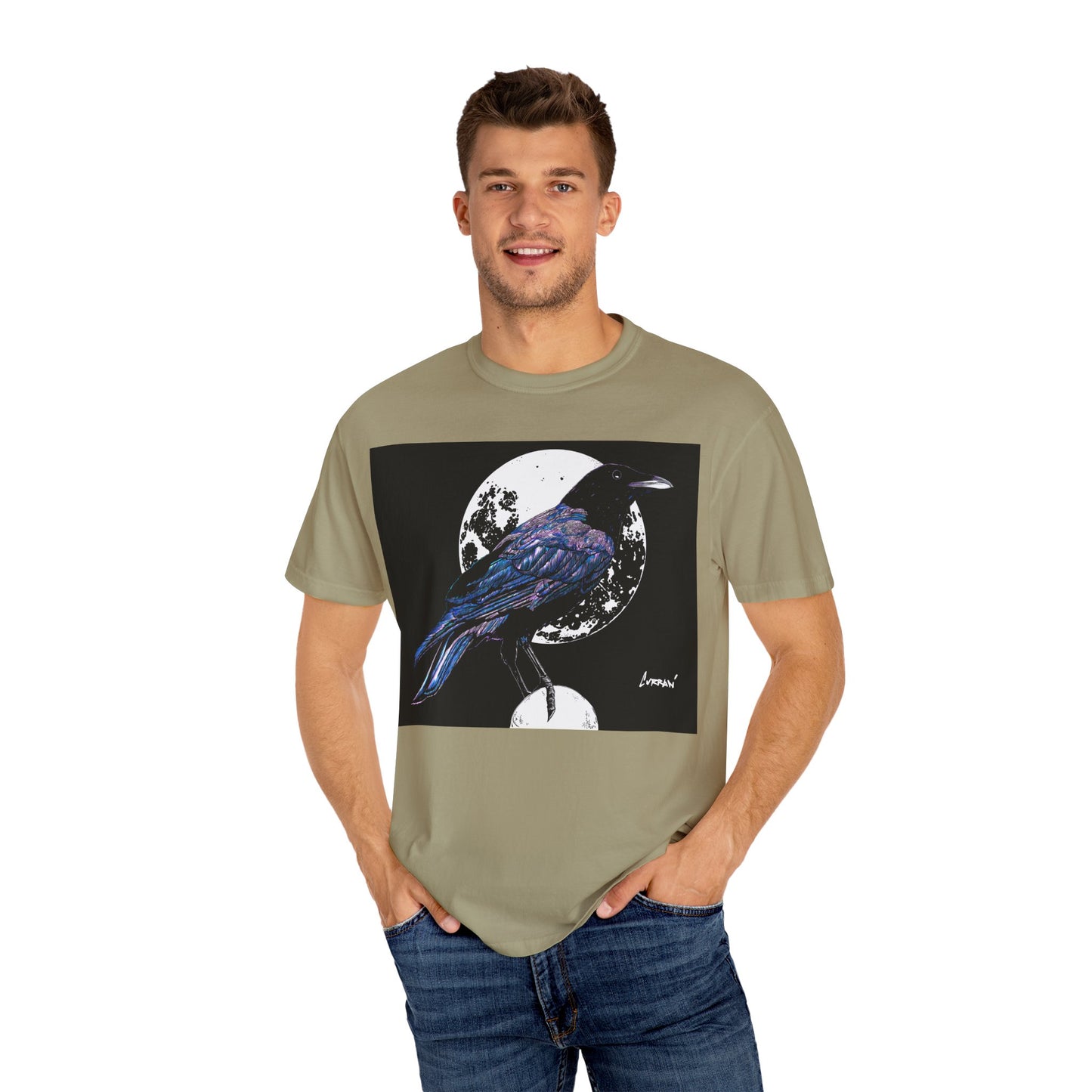 Crow Garment-Dyed T-Shirt for Nature Lovers