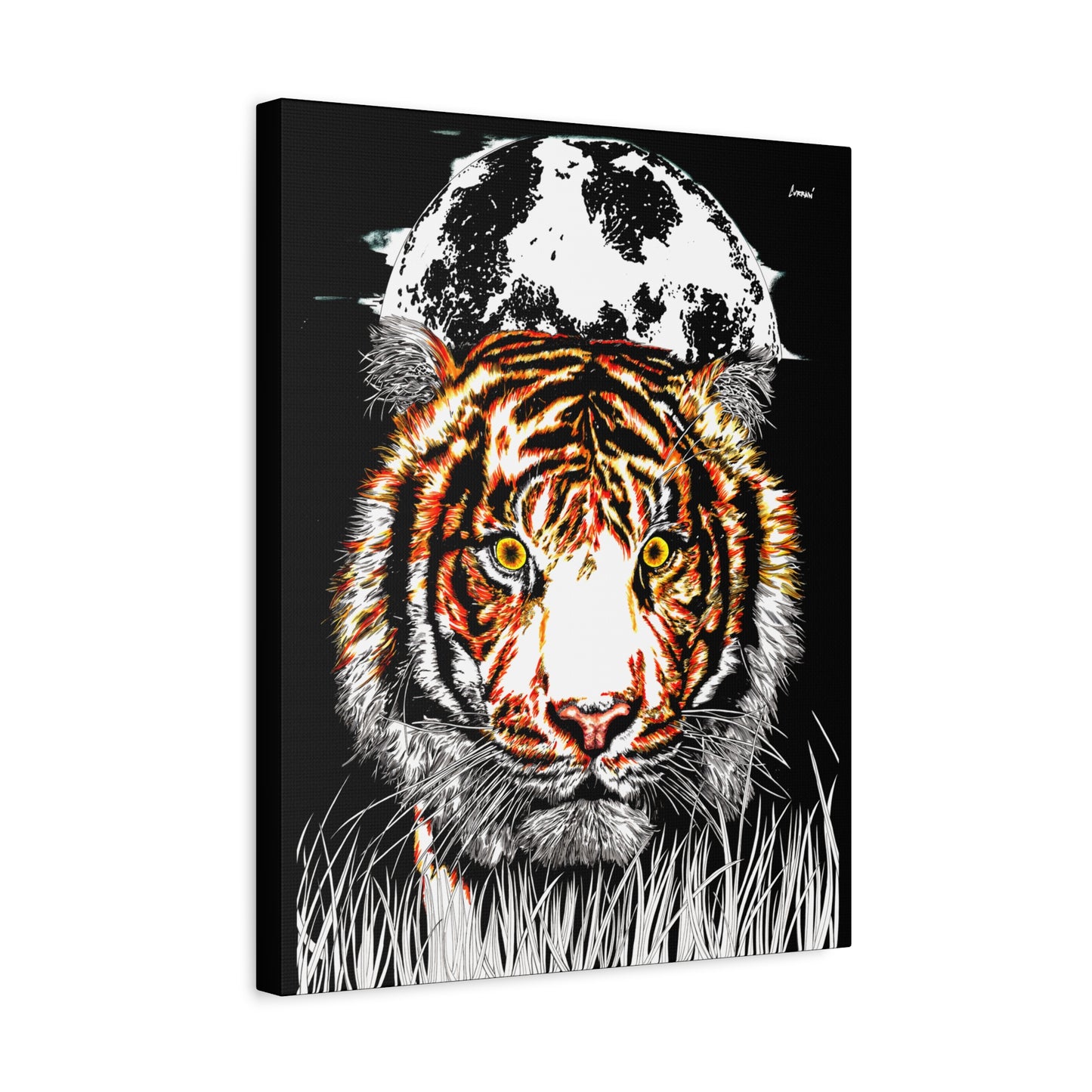 Tiger Wall Art Print of the Original, hand drawn wall art of a Tiger