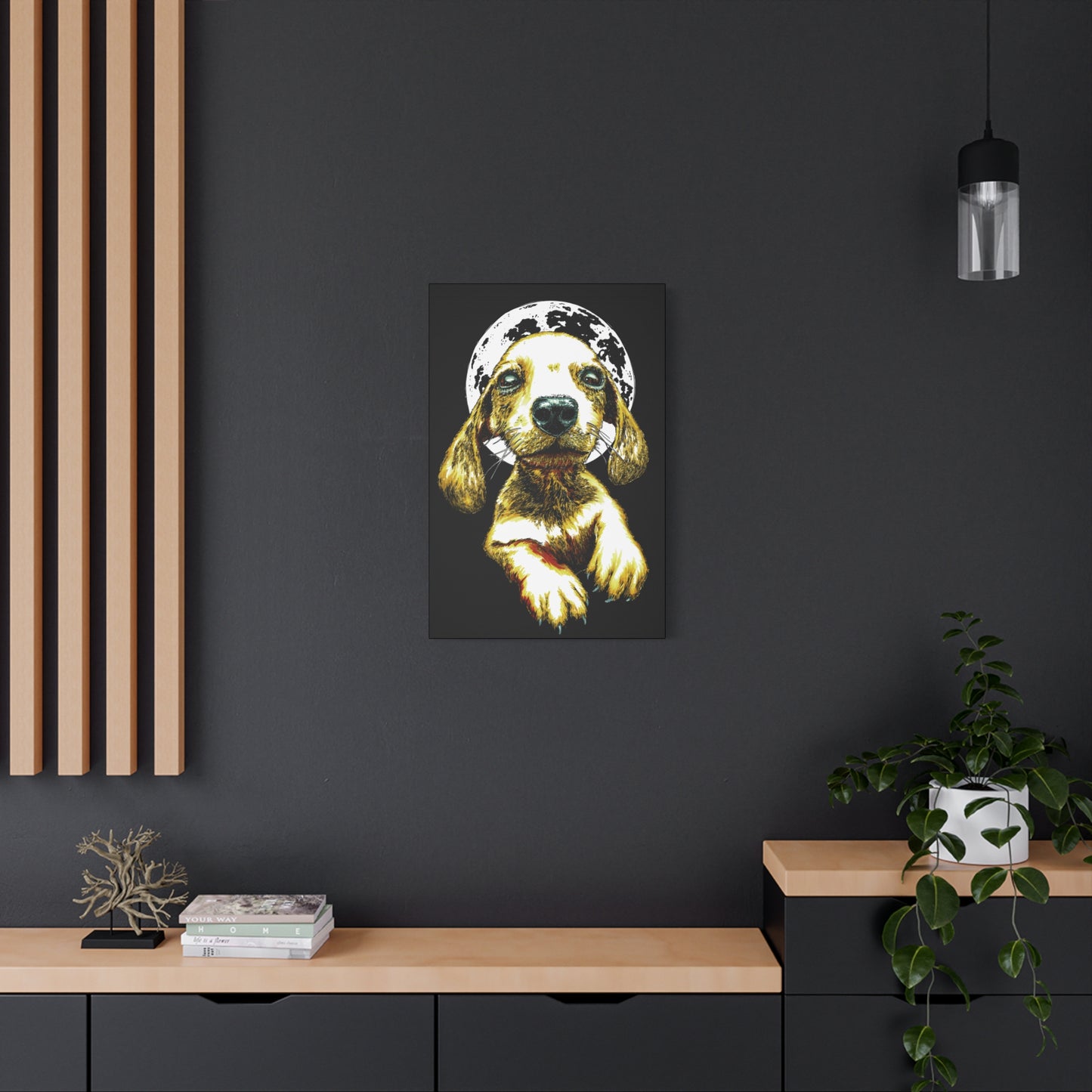 Whimsical Dog Canvas Wall Art - 1.25" Stretched Matte Print