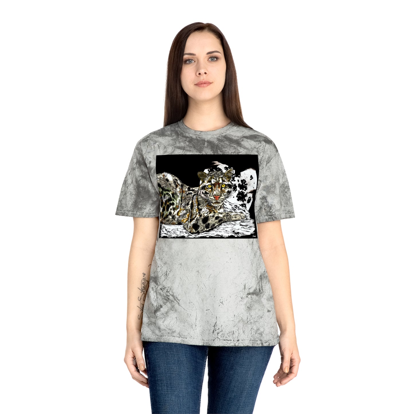 Leopard in the Moonlight T Shirt Original Hand Drawn Art