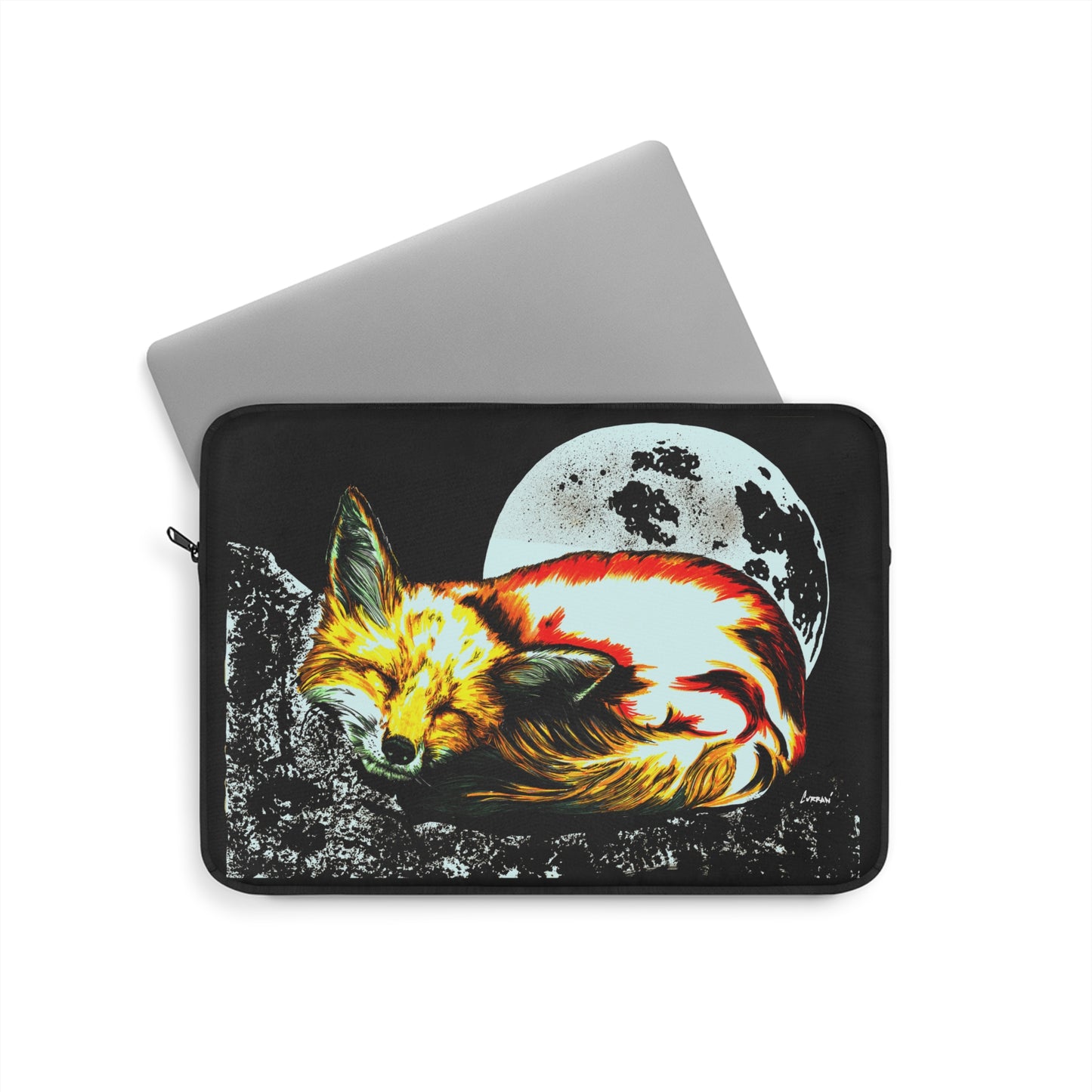 Moonlit Red Fox Laptop Sleeve – Stylish Protection for Nature Lovers