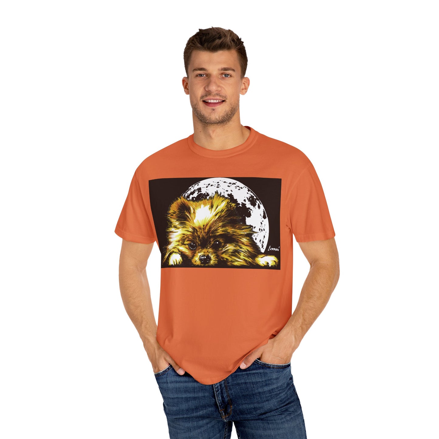 Pomeranian Unisex T-shirt - Hand Painted Art Design
