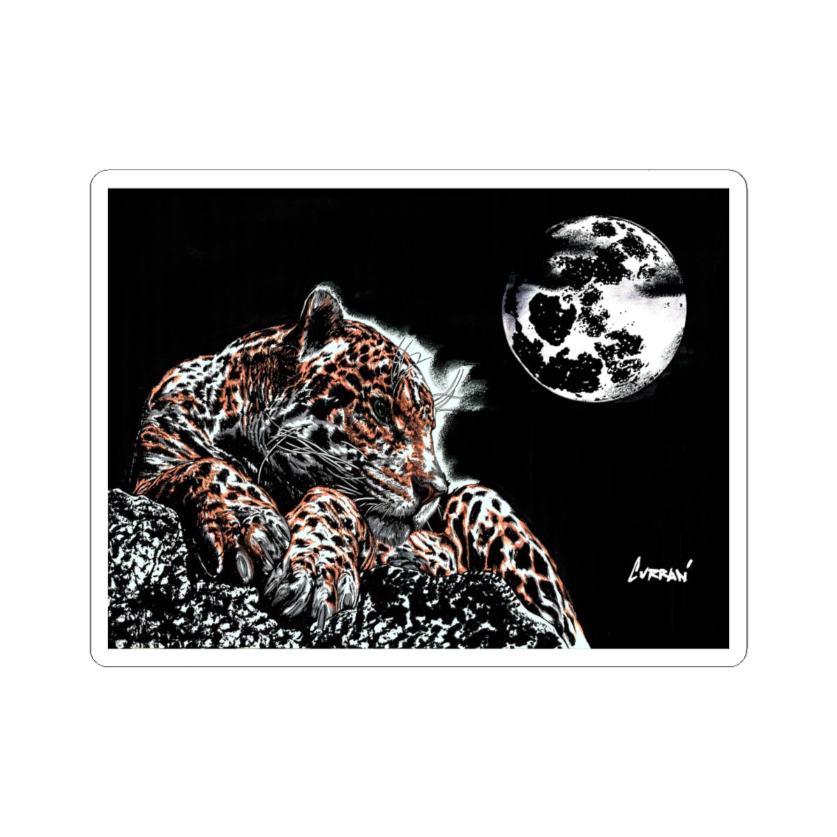 Wild Leopard Kiss-Cut Stickers - Bold Animal Art for Laptop & Decor