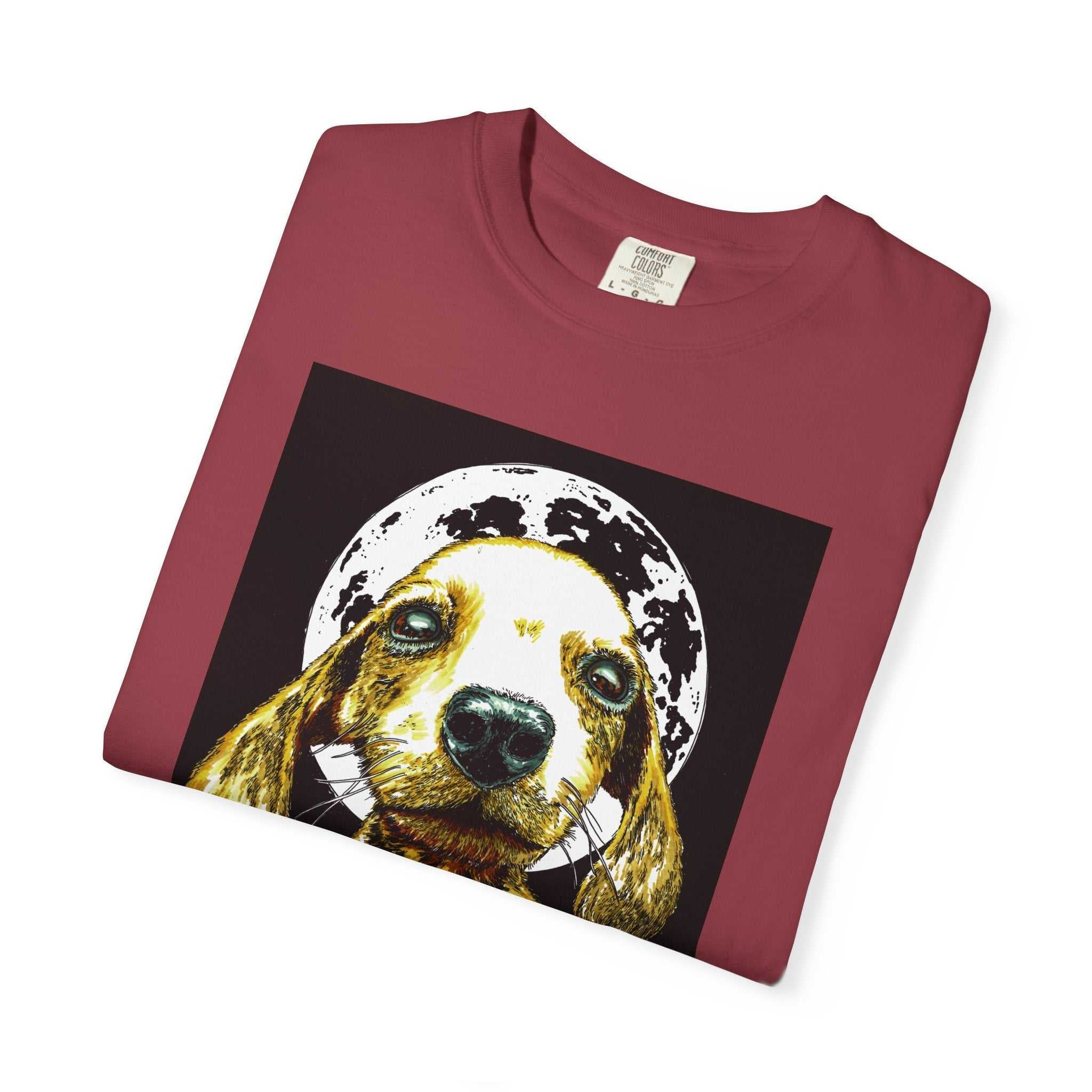 Unisex Garment-Dyed T-Shirt, Original Hand-Painted Puppy Art