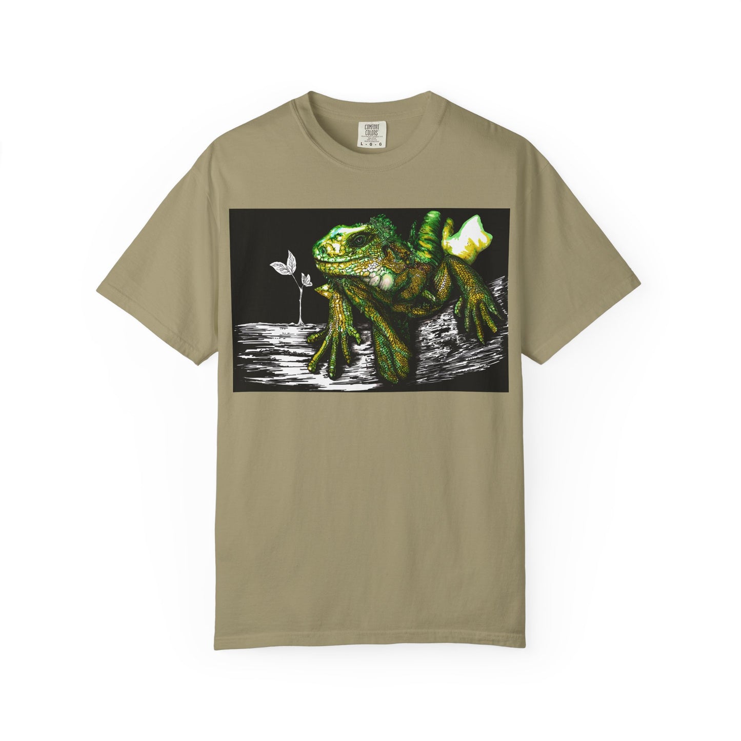 Iguana Unisex T-shirt - Hand Painted Art Design