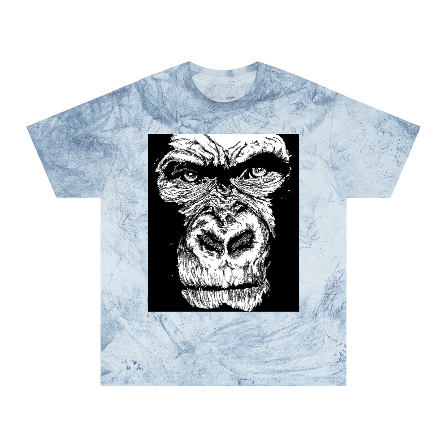 Gorilla Face Color Blast T Shirt Original Hand-Drawn Art