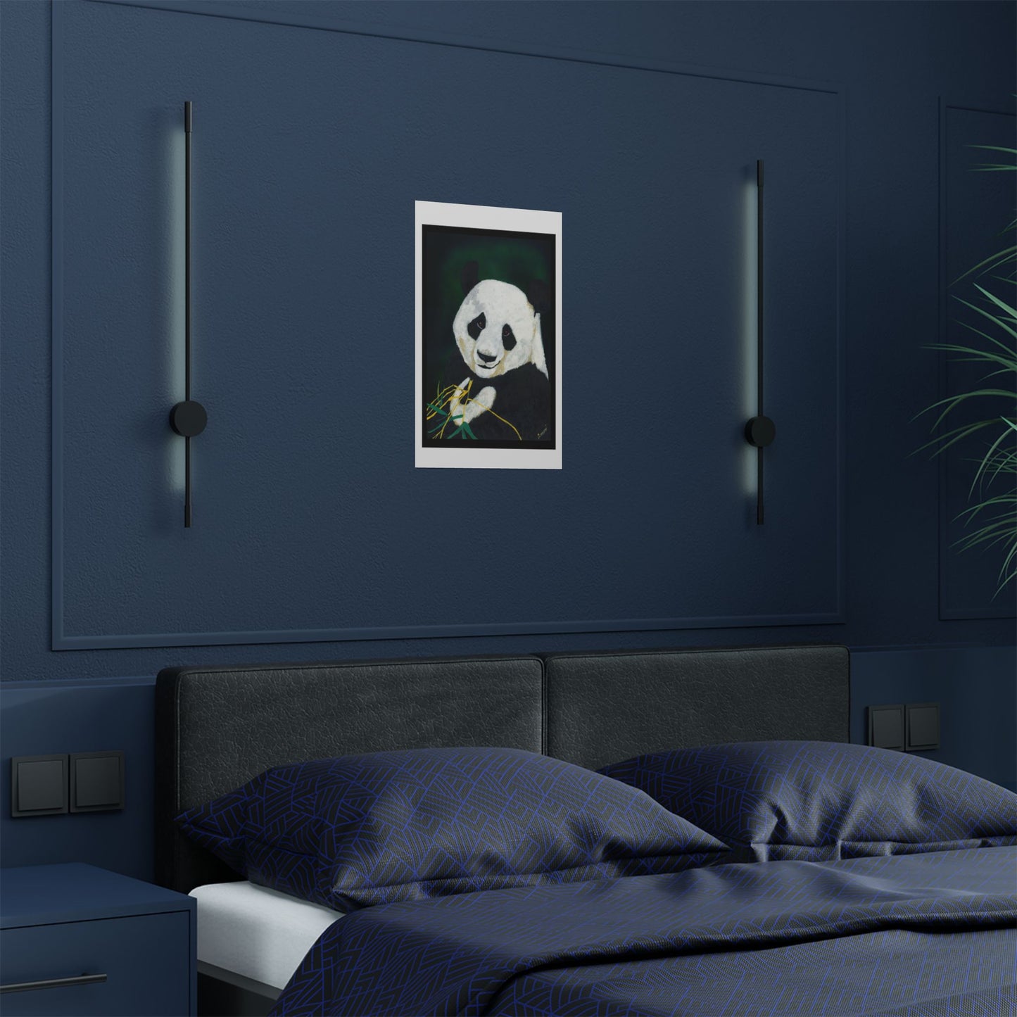 Panda Portrait Satin Poster - 300gsm Wall Art for Nature Lovers