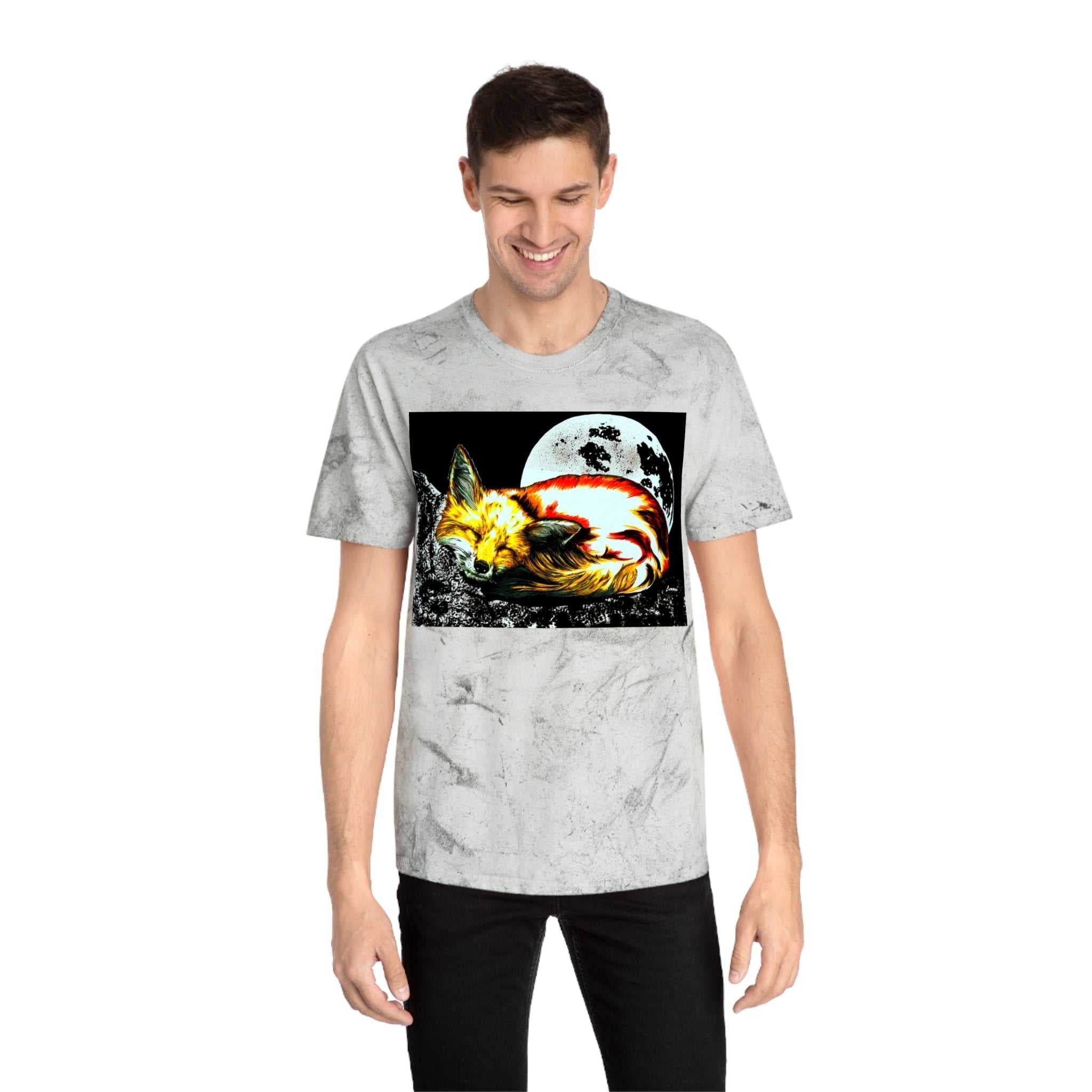 Red Fox Unisex T Shirt with Color Blast Design