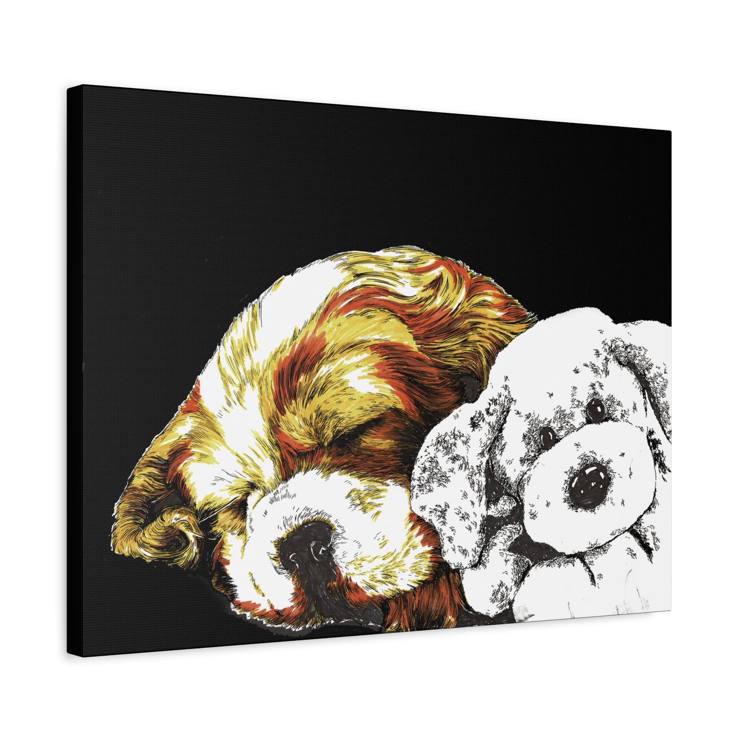 Cocker Spaniel Puppy Print, Hand-Drawn Dog Art