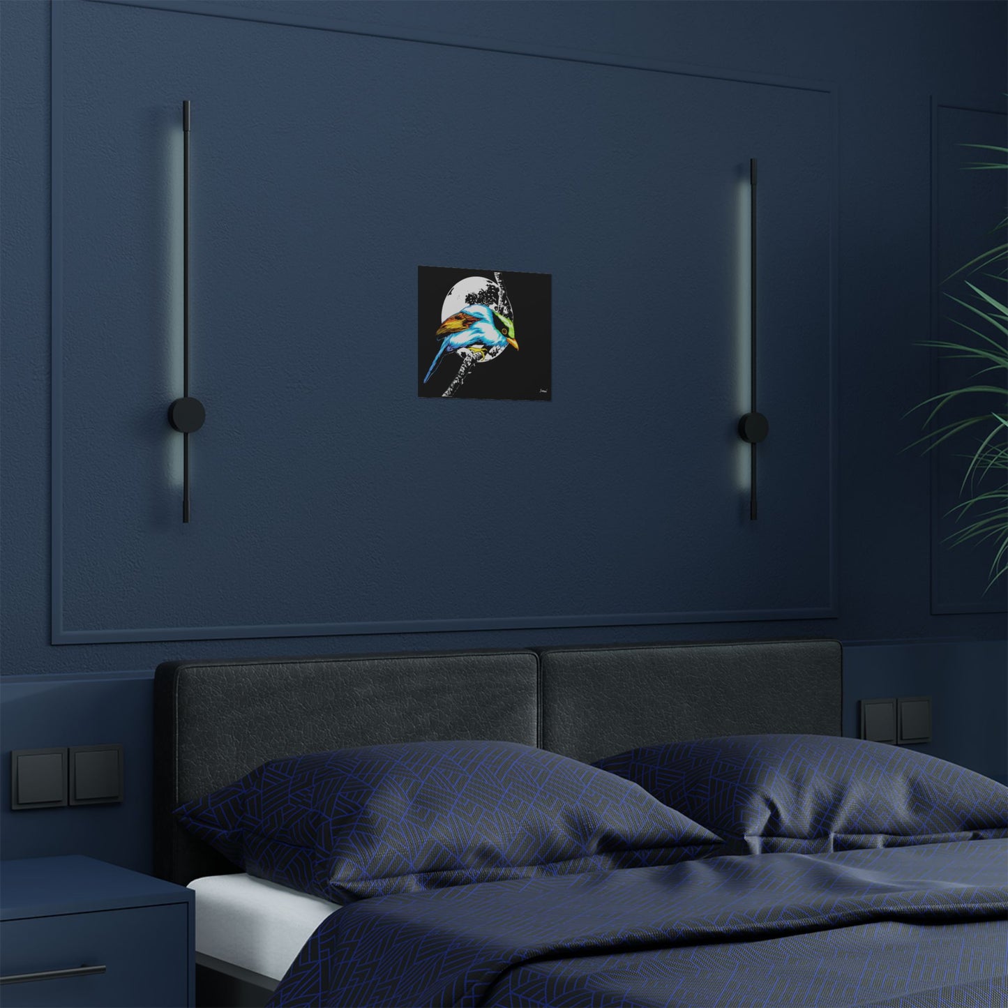 Vibrant Bird Satin Poster - 300gsm Wall Art Print for Nature Lovers