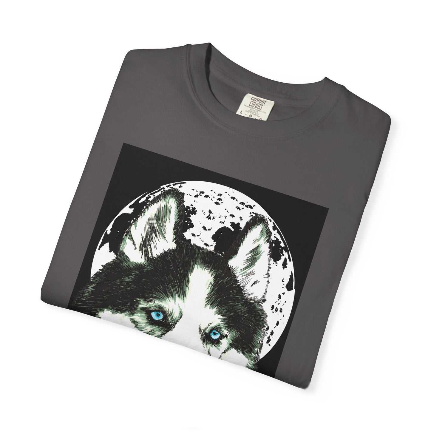 Siberian Husky Unisex Garment-Dyed T-Shirt – Original Hand-Drawn Art