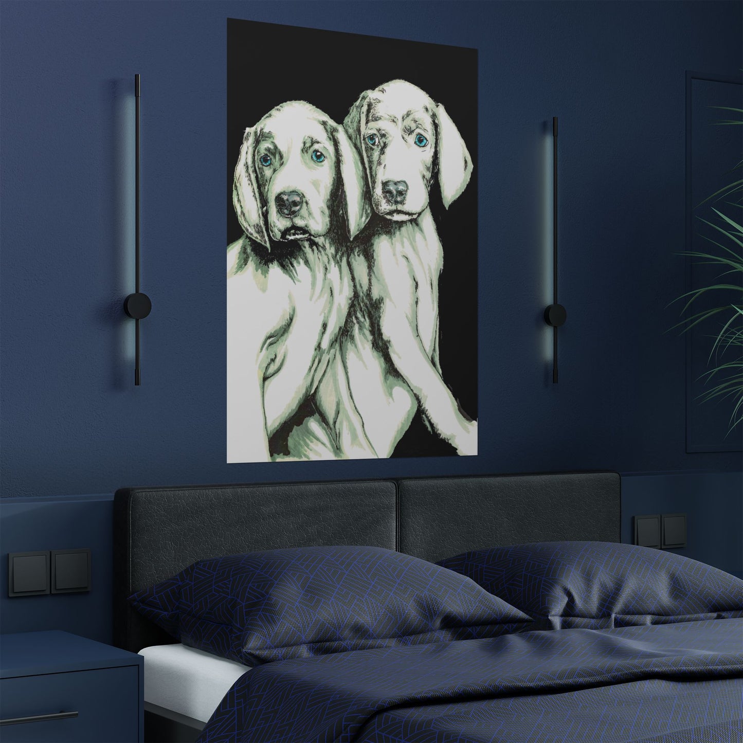 Custom Dog Art Satin Poster - Perfect for Pet Lovers