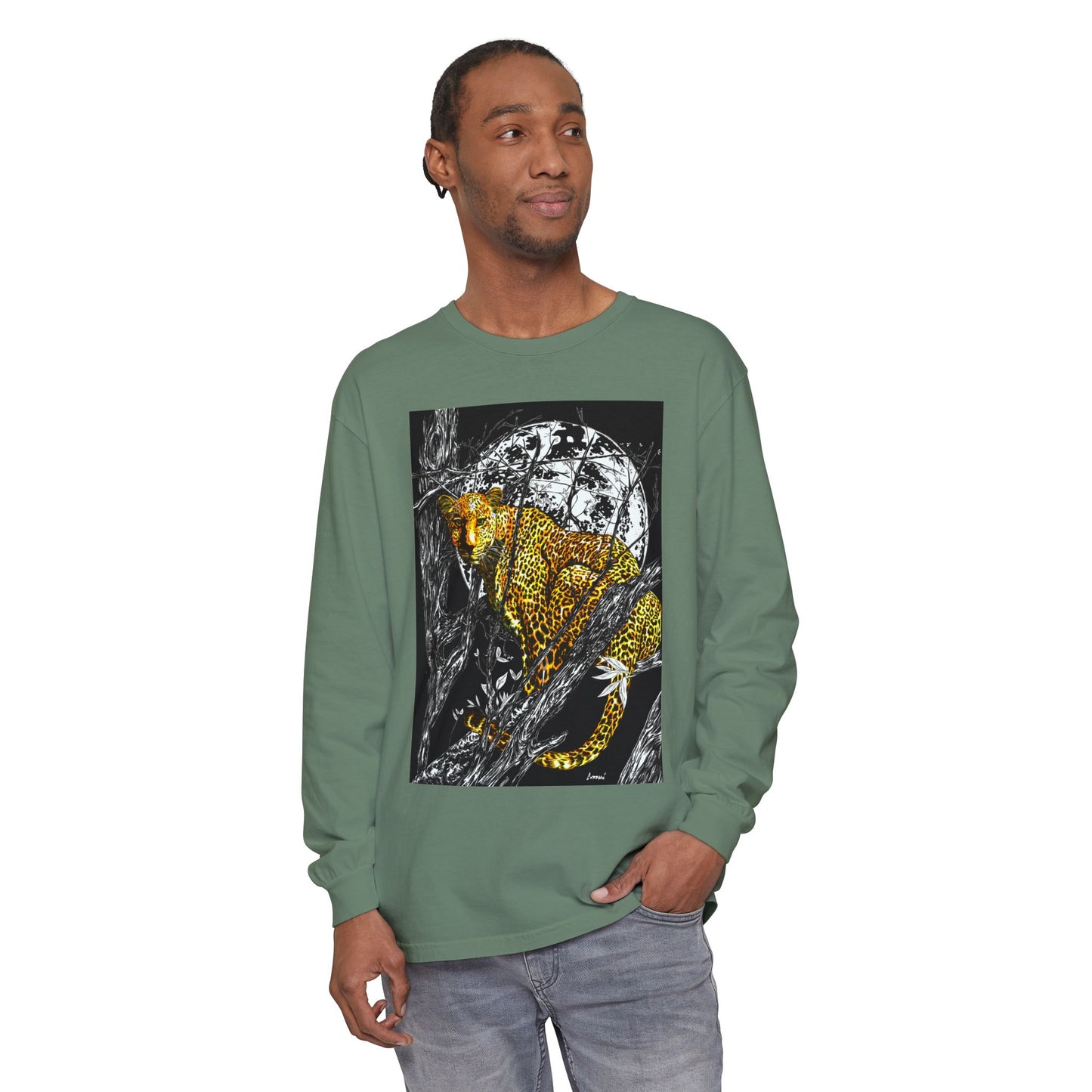 Wild Cheetah Unisex Long Sleeve T Shirt Eco-Friendly