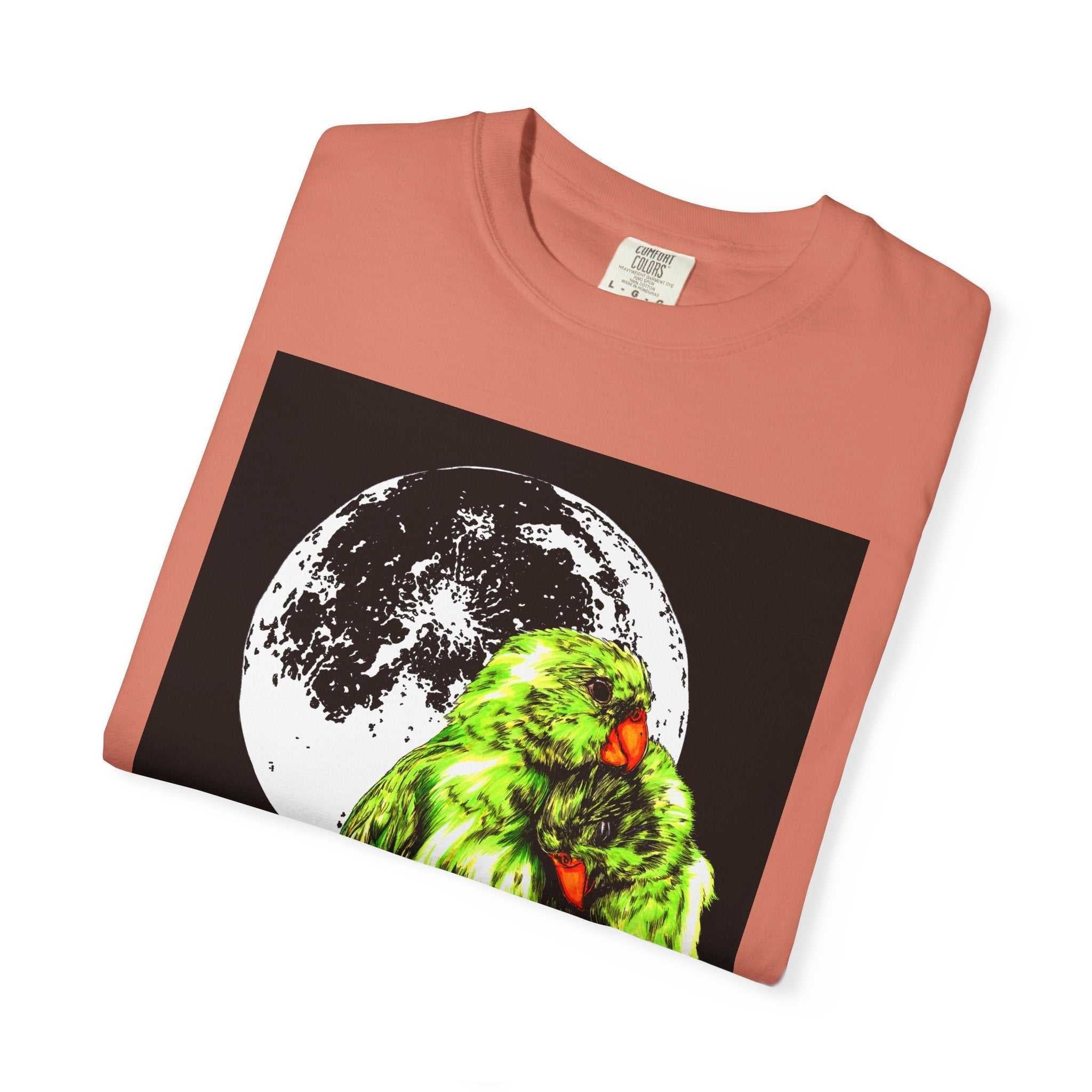 Parrots in the Moonlight Unisex T-shirt.