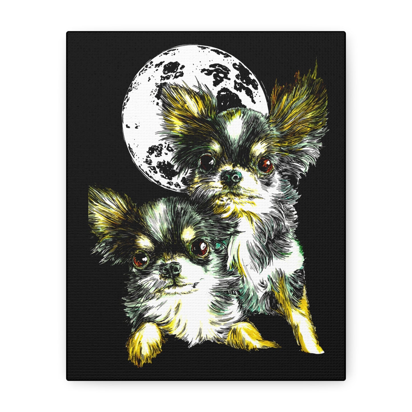 Chihuahuas Wall Art Print of the Original, hand drawn art