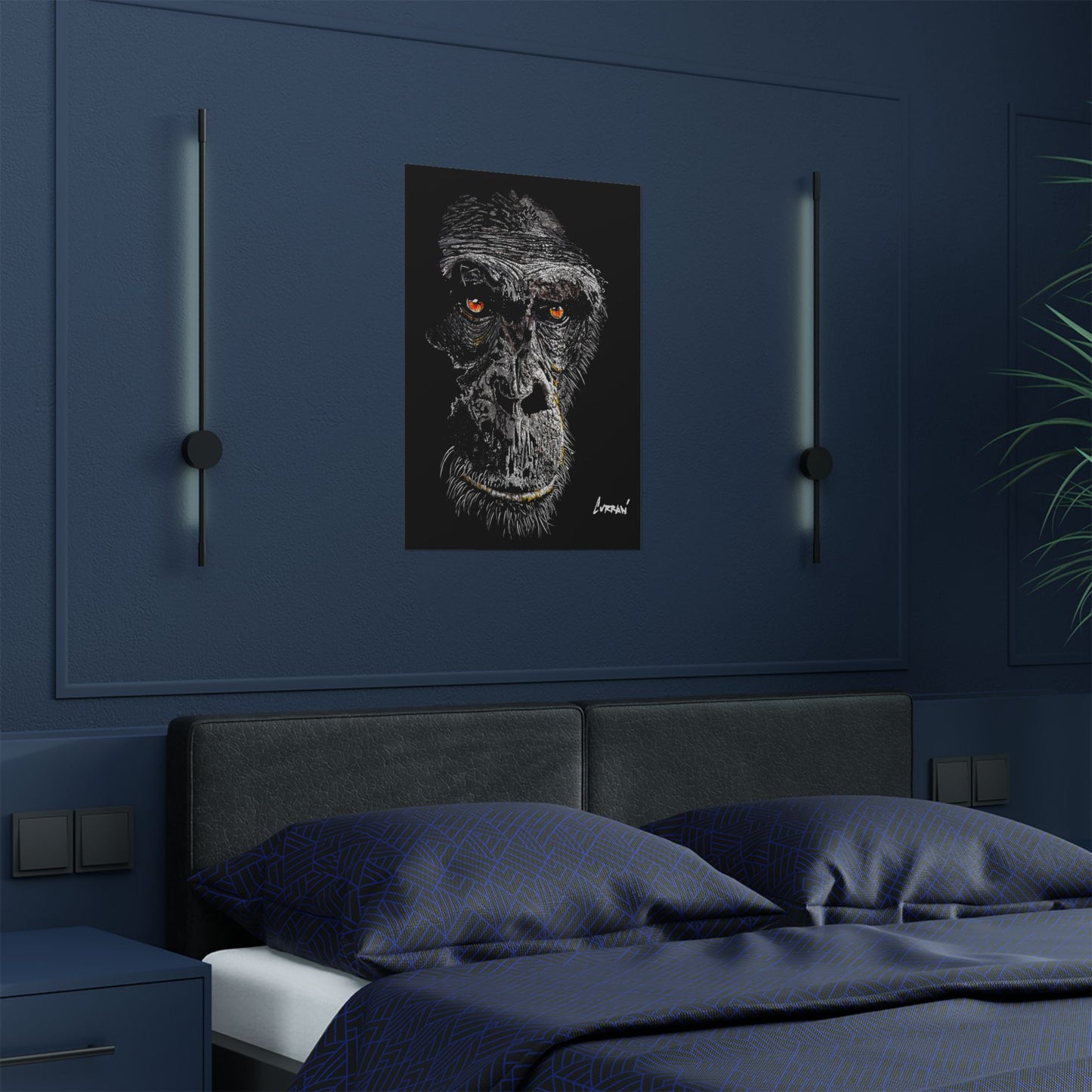 Gorilla Art Satin Poster - 300gsm | Bold Animal Wall Décor