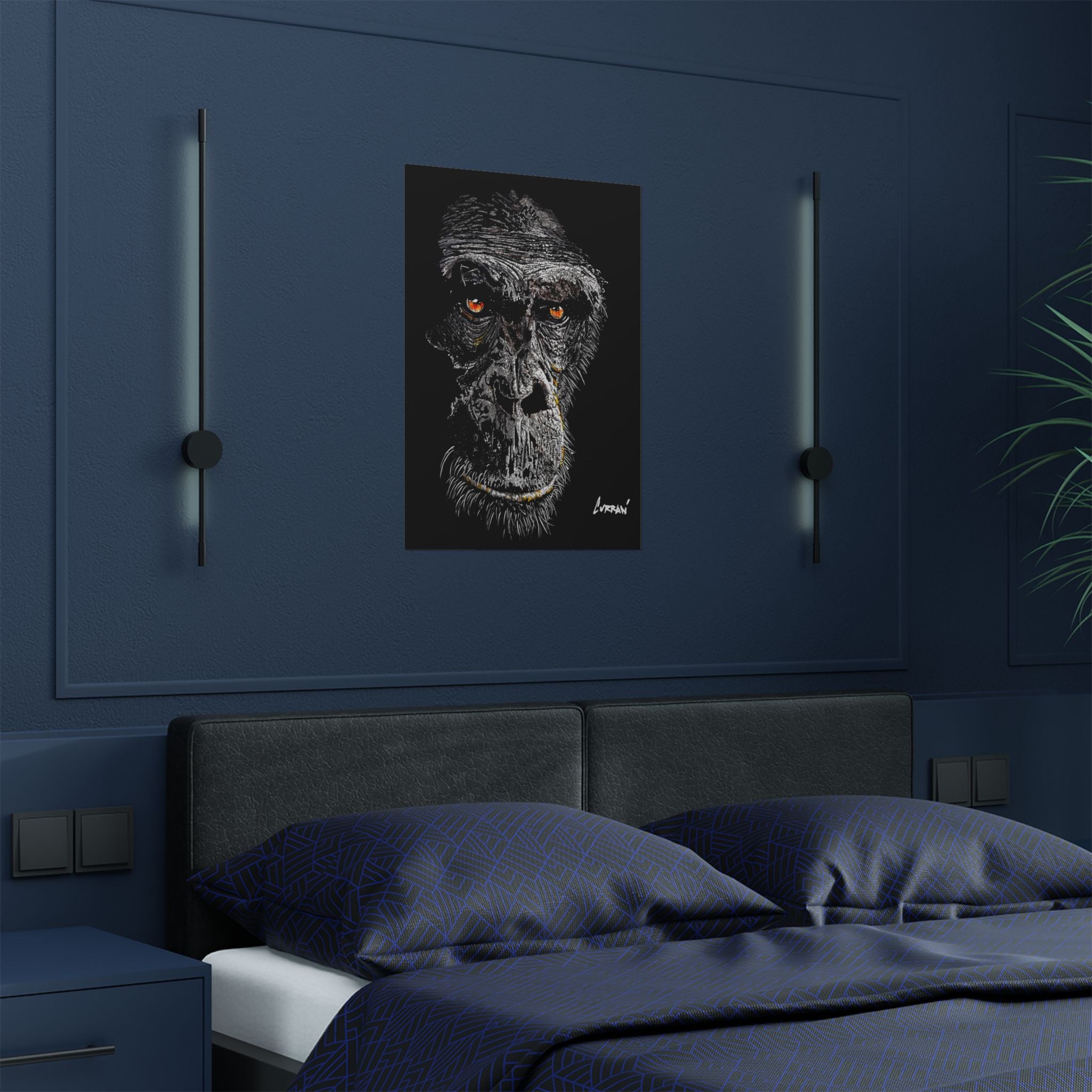 Gorilla Art Satin Poster - 300gsm | Bold Animal Wall Décor