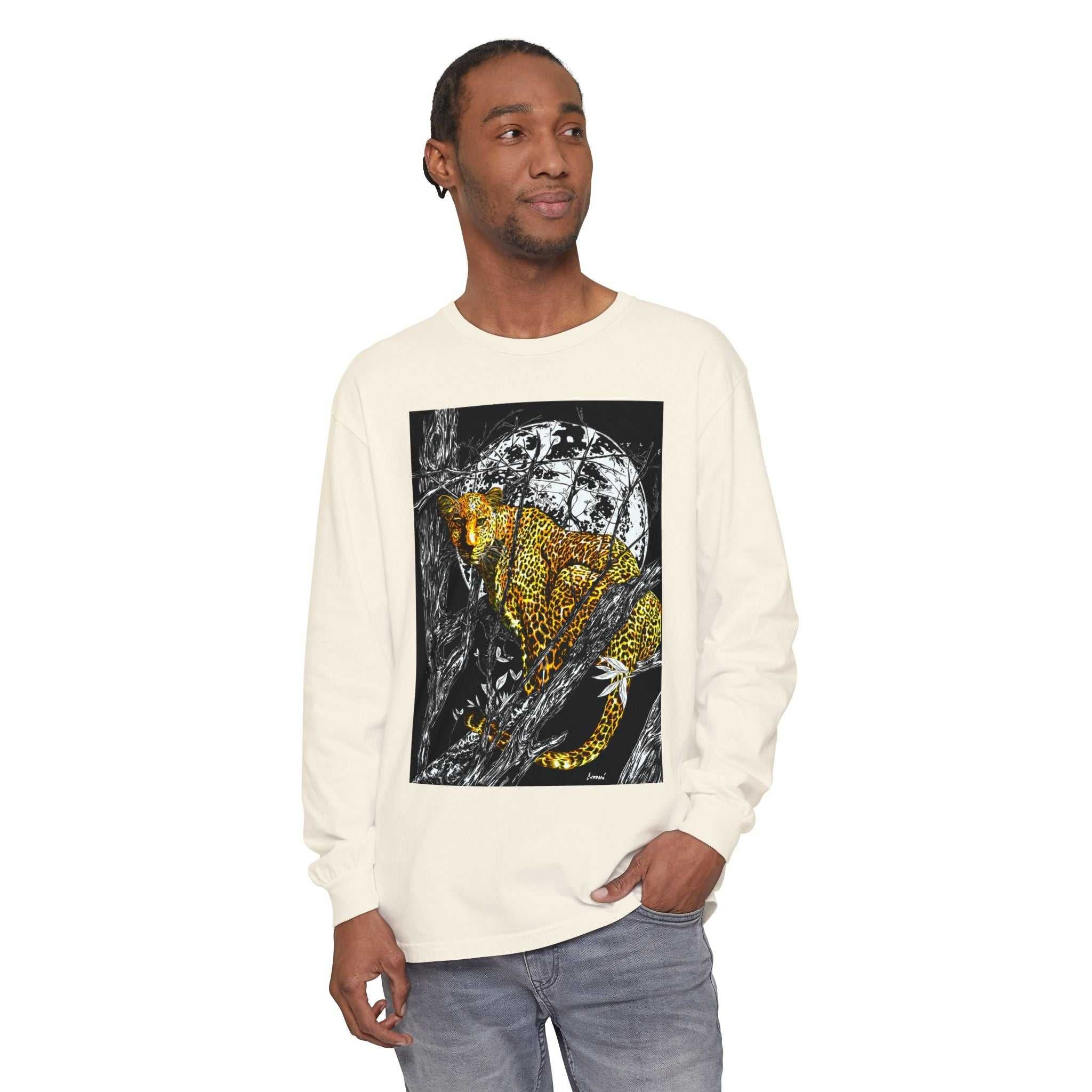 Wild Cheetah Unisex Long Sleeve T Shirt Eco-Friendly