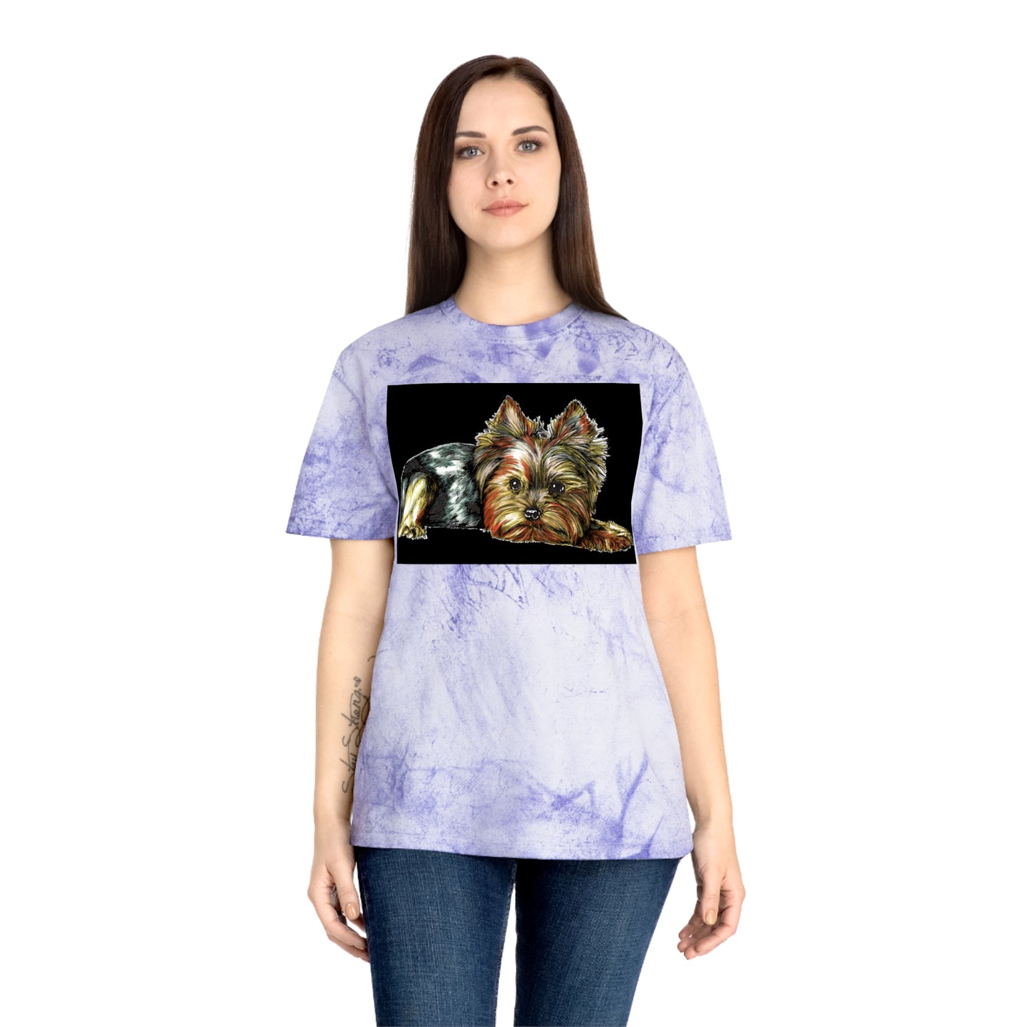 Yorkie Terrier Color Blast T-Shirt - Stylish Pet Apparel for Animal Enthusiasts