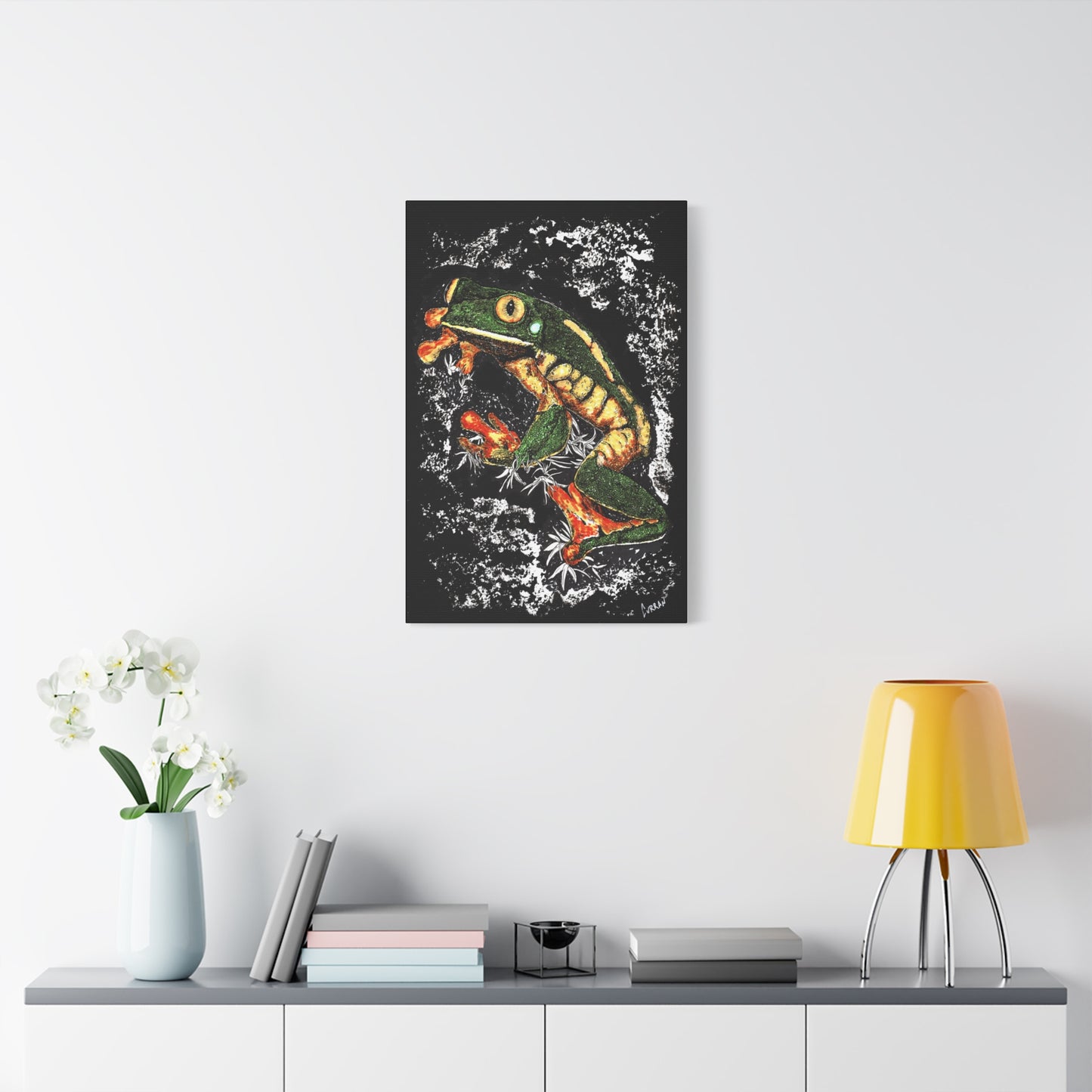 Frog Wall Art Print of the Original, hand drawn wall art