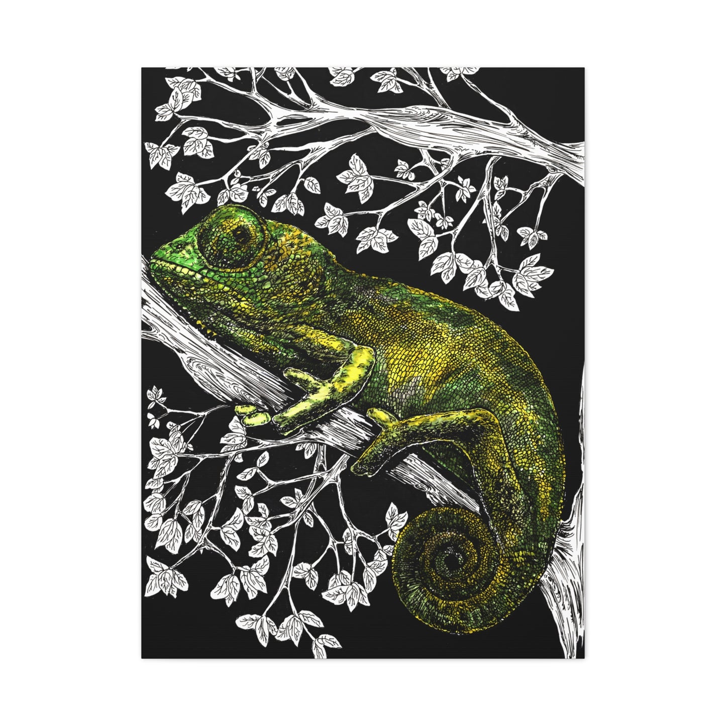 Chameleon in Tree Wall Art Print of the Original wall art