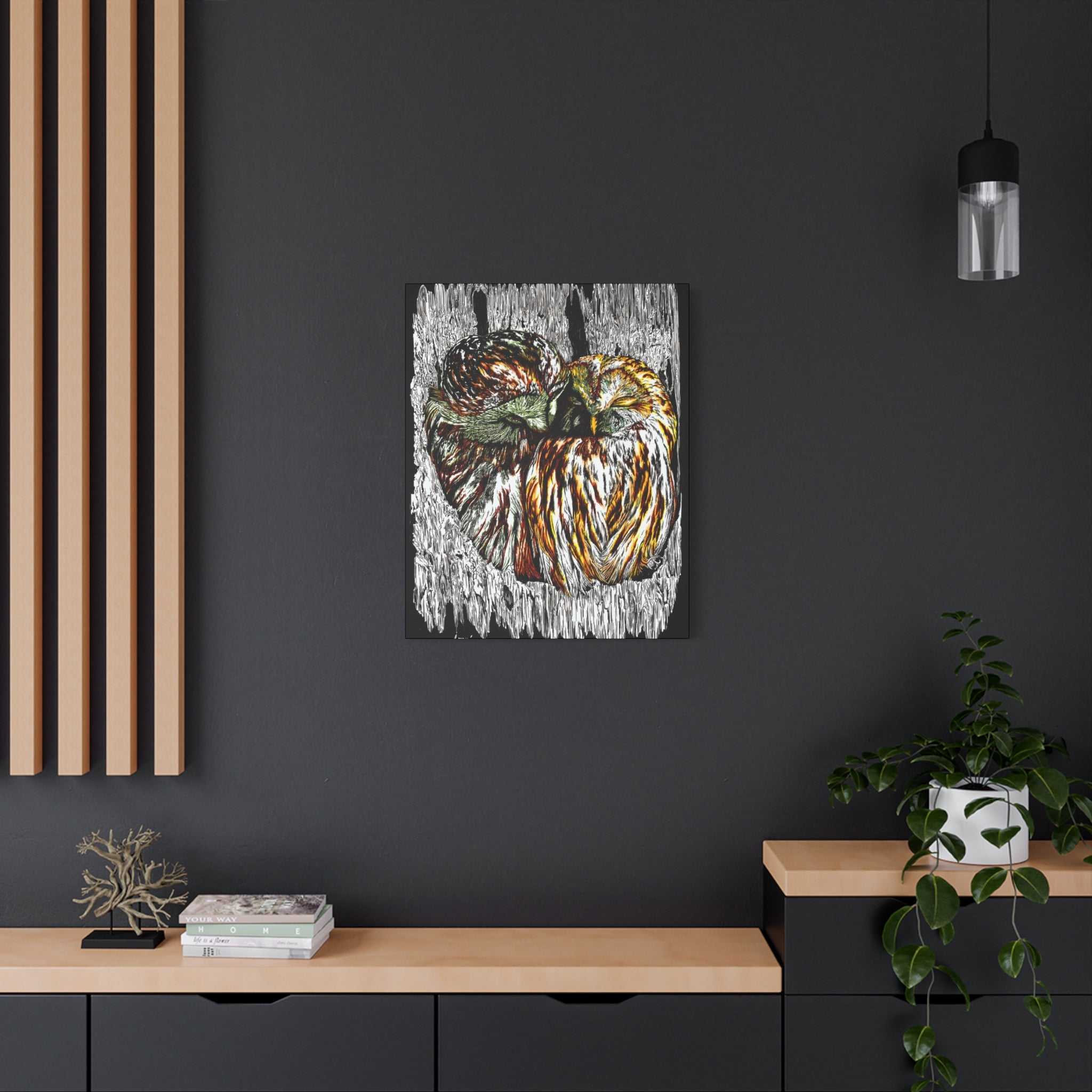 Owl Wall Art, Owl Print, Hand-Drawn Owls, Wildlife Art,