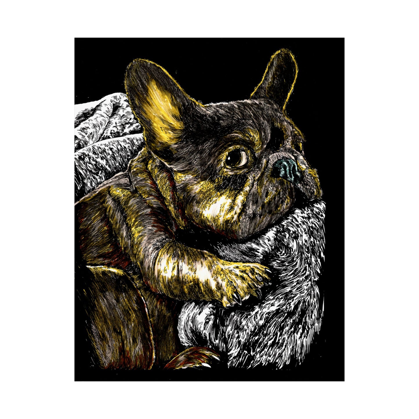 French Bulldog Satin Poster | Art Print for Dog Lovers