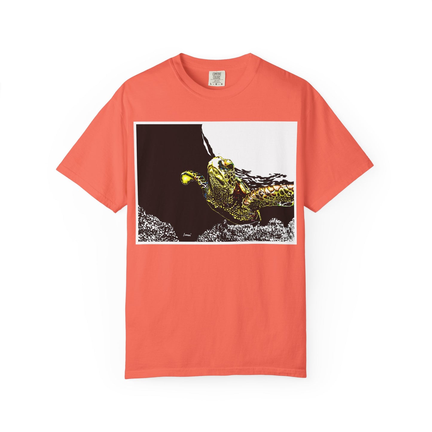 Sea Turtle Garment-Dyed Graphic Tee - Unisex Ocean Style T-Shirt