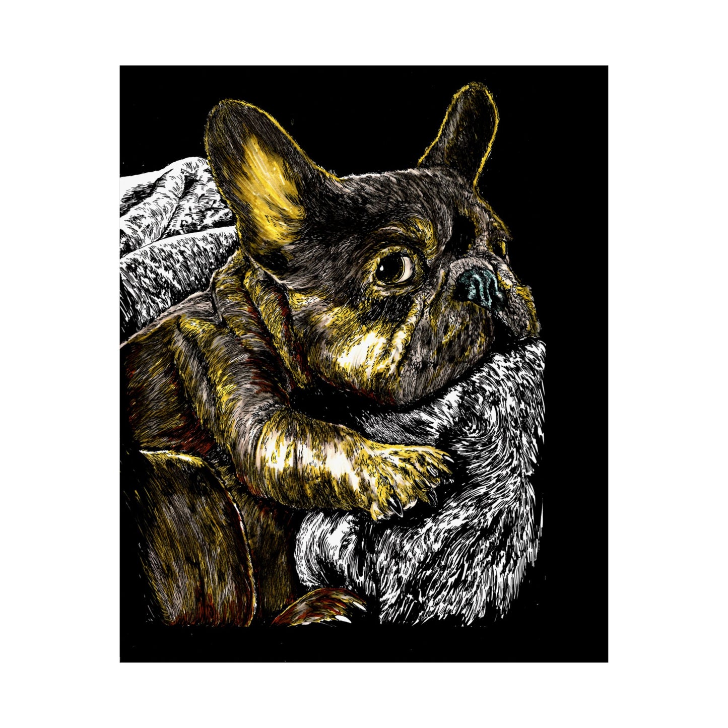 French Bulldog Satin Poster | Art Print for Dog Lovers