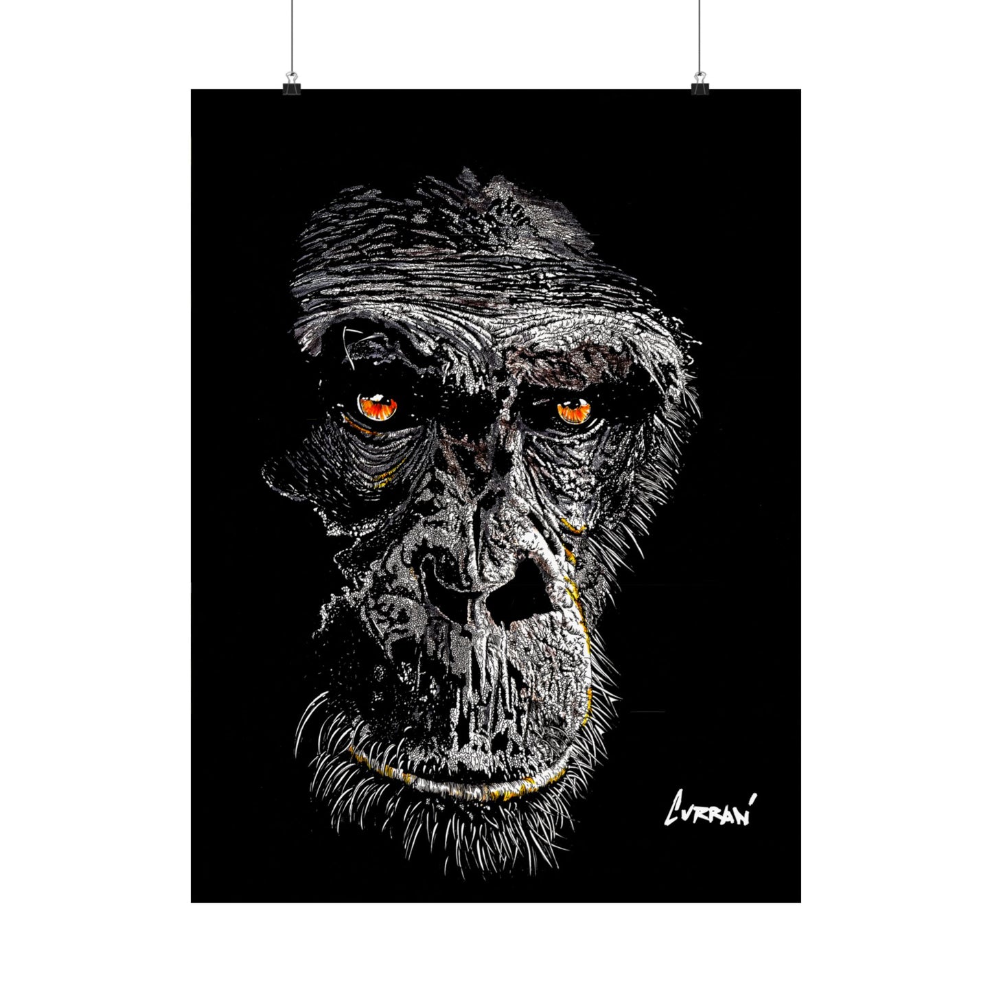 Gorilla Art Satin Poster - 300gsm | Bold Animal Wall Décor