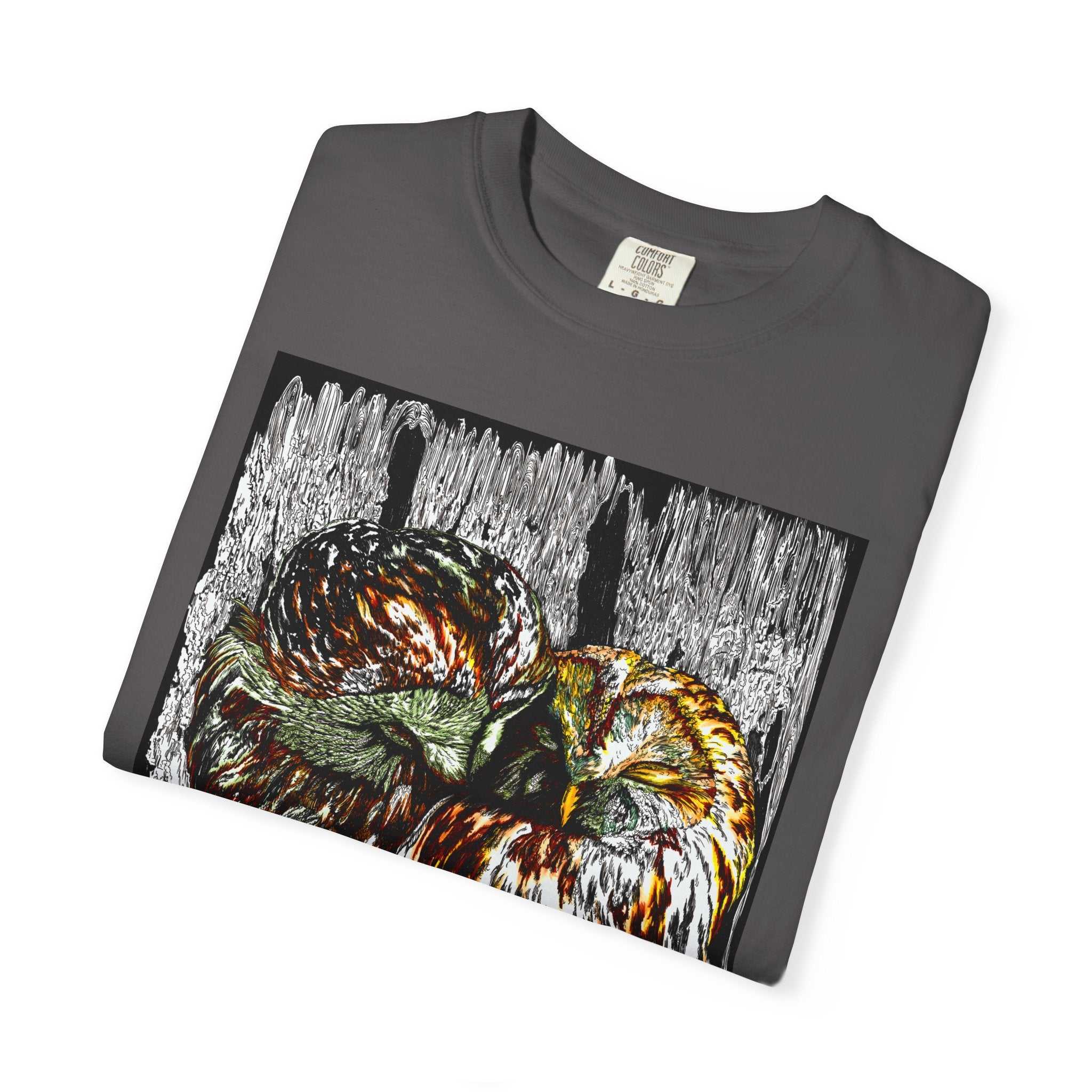 Owls in a Tree Unisex Garment-Dyed T-Shirt