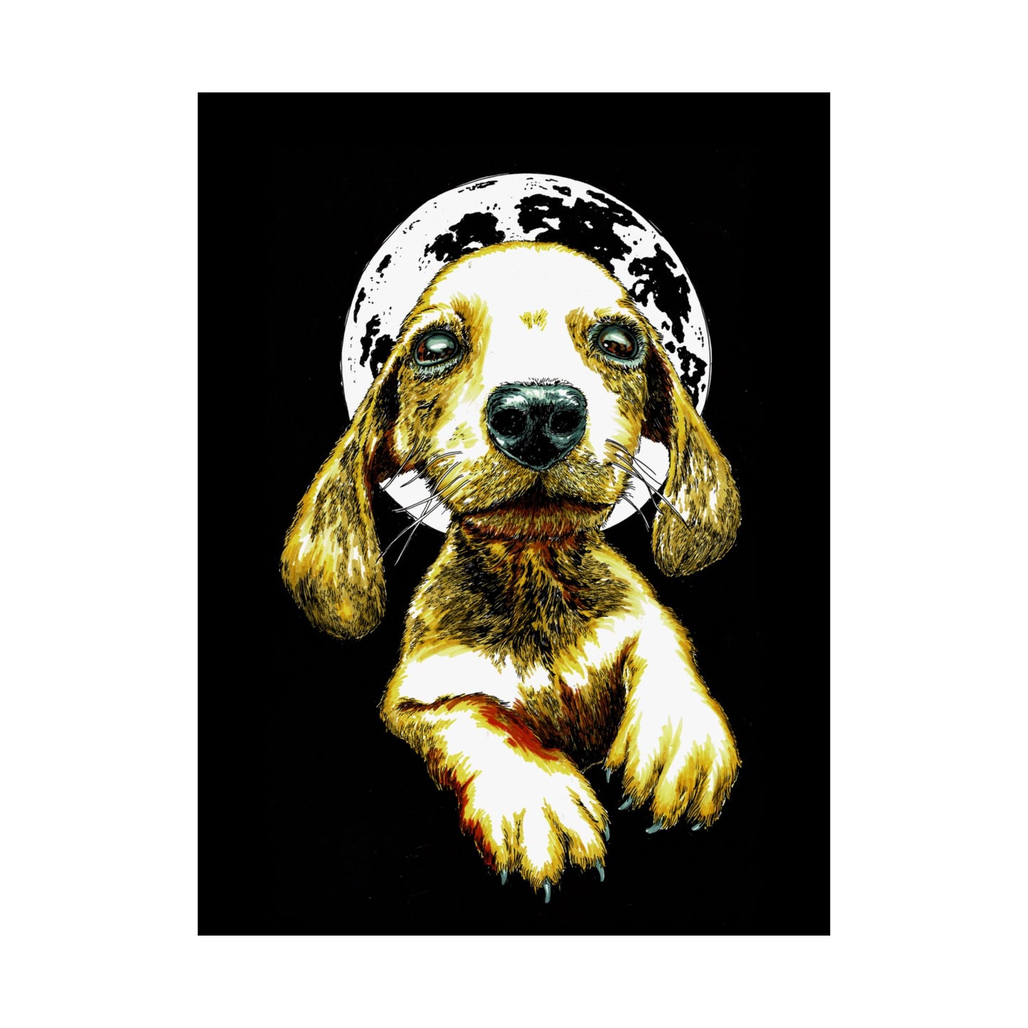 Charming Dog Satin Poster - 300gsm Wall Art Print