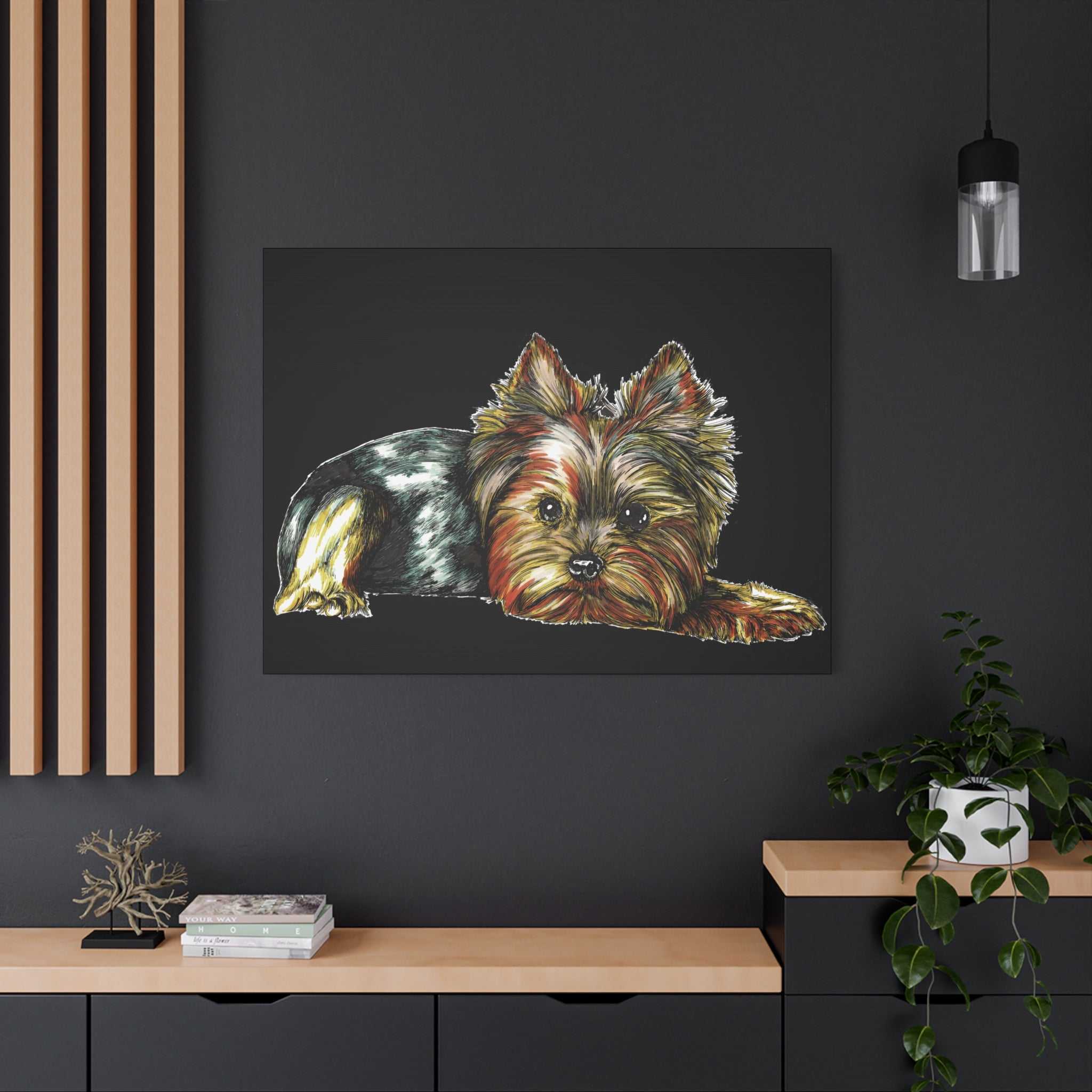 Yorkshire Terrier Canvas Art - Cute Dog Stretched Print