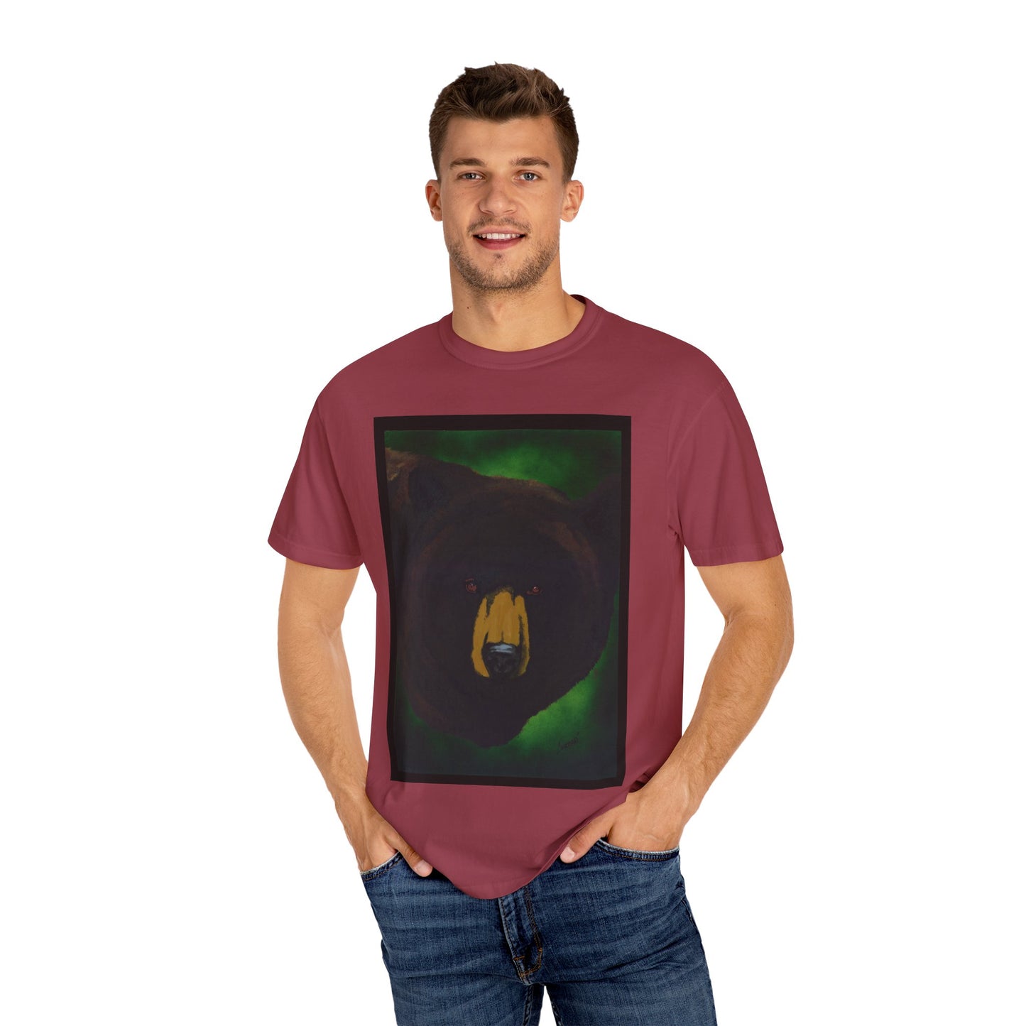 Brown Bear Unisex Garment-Dyed T-Shirt - Nature Apparel