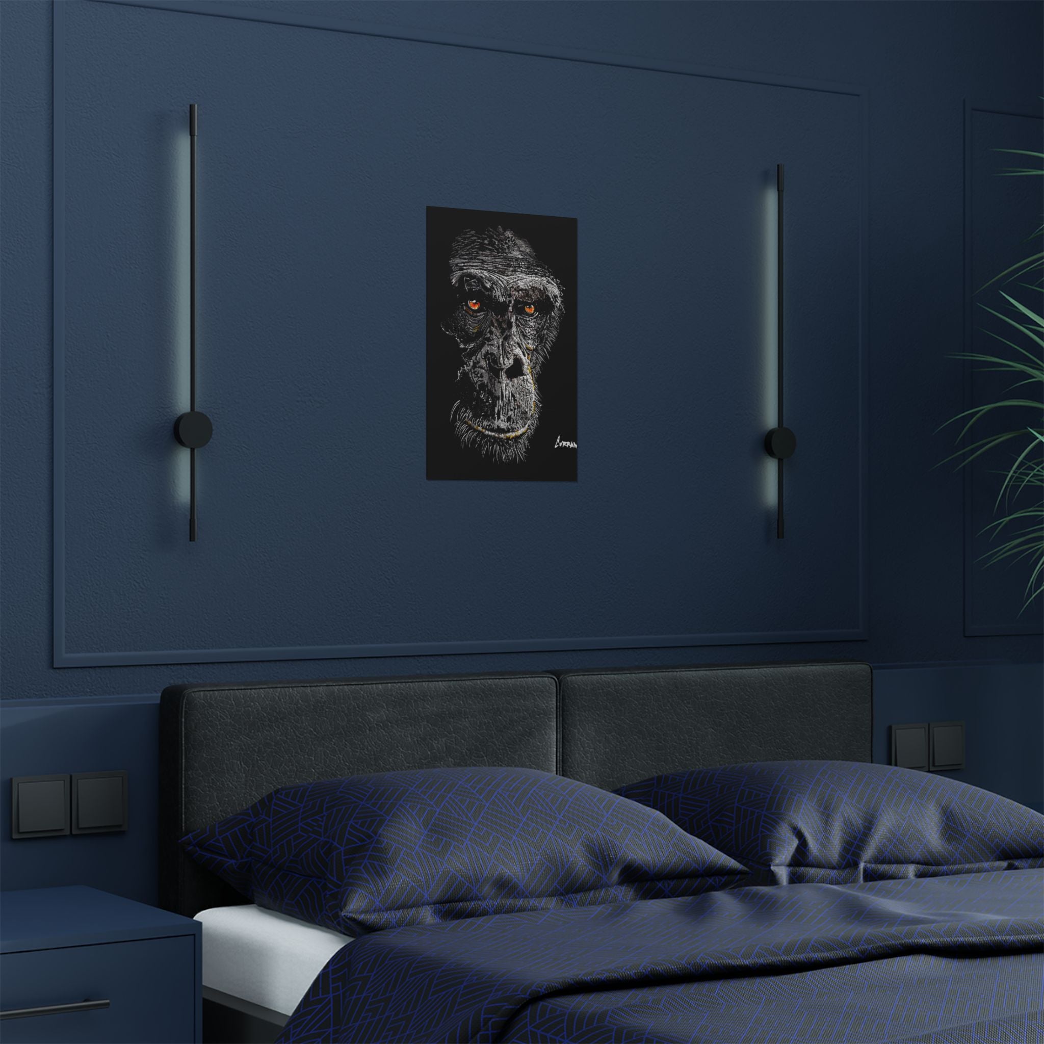 Gorilla Art Satin Poster - 300gsm | Bold Animal Wall Décor
