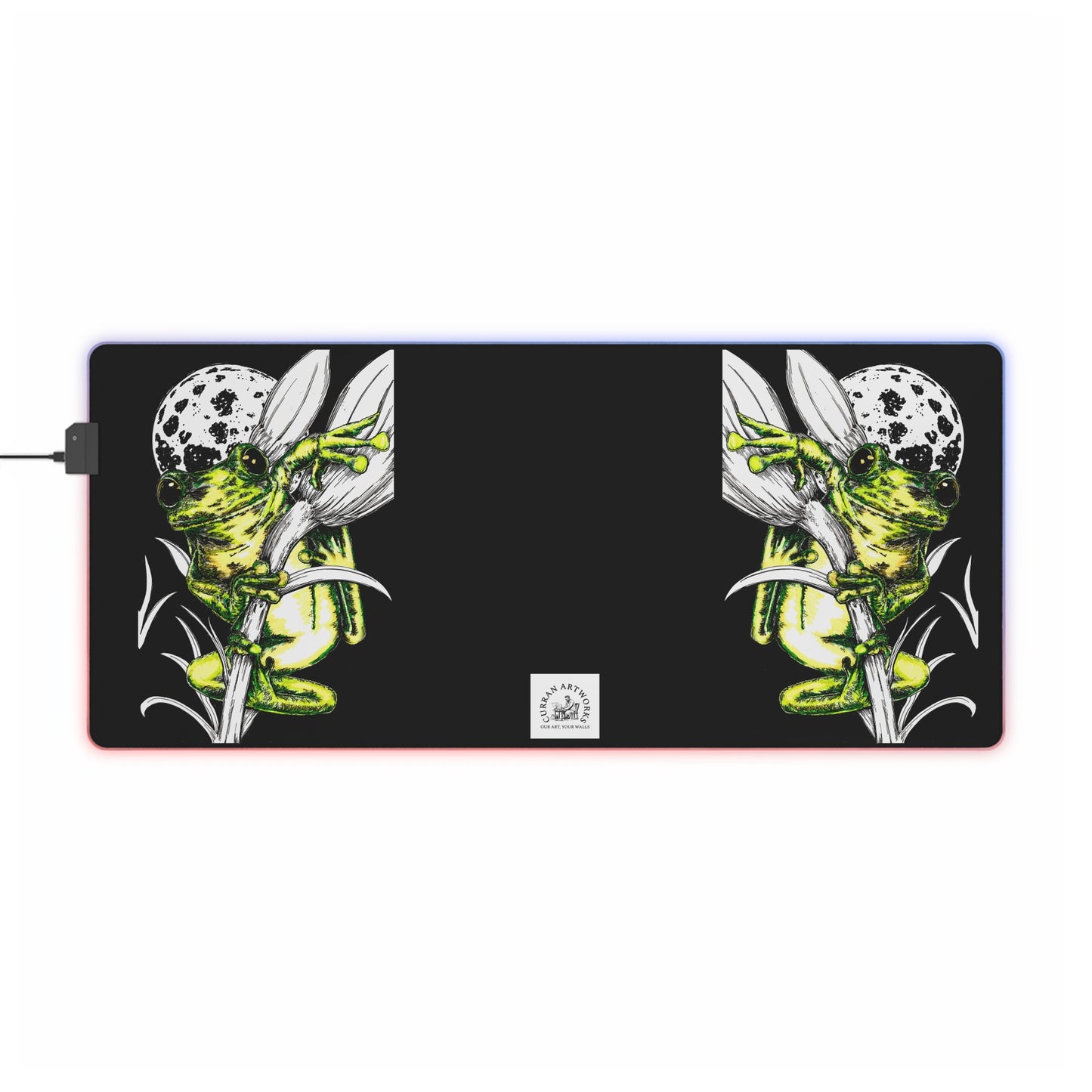 LED Frog Gaming Mouse Pad - Illuminated Desk Accessory