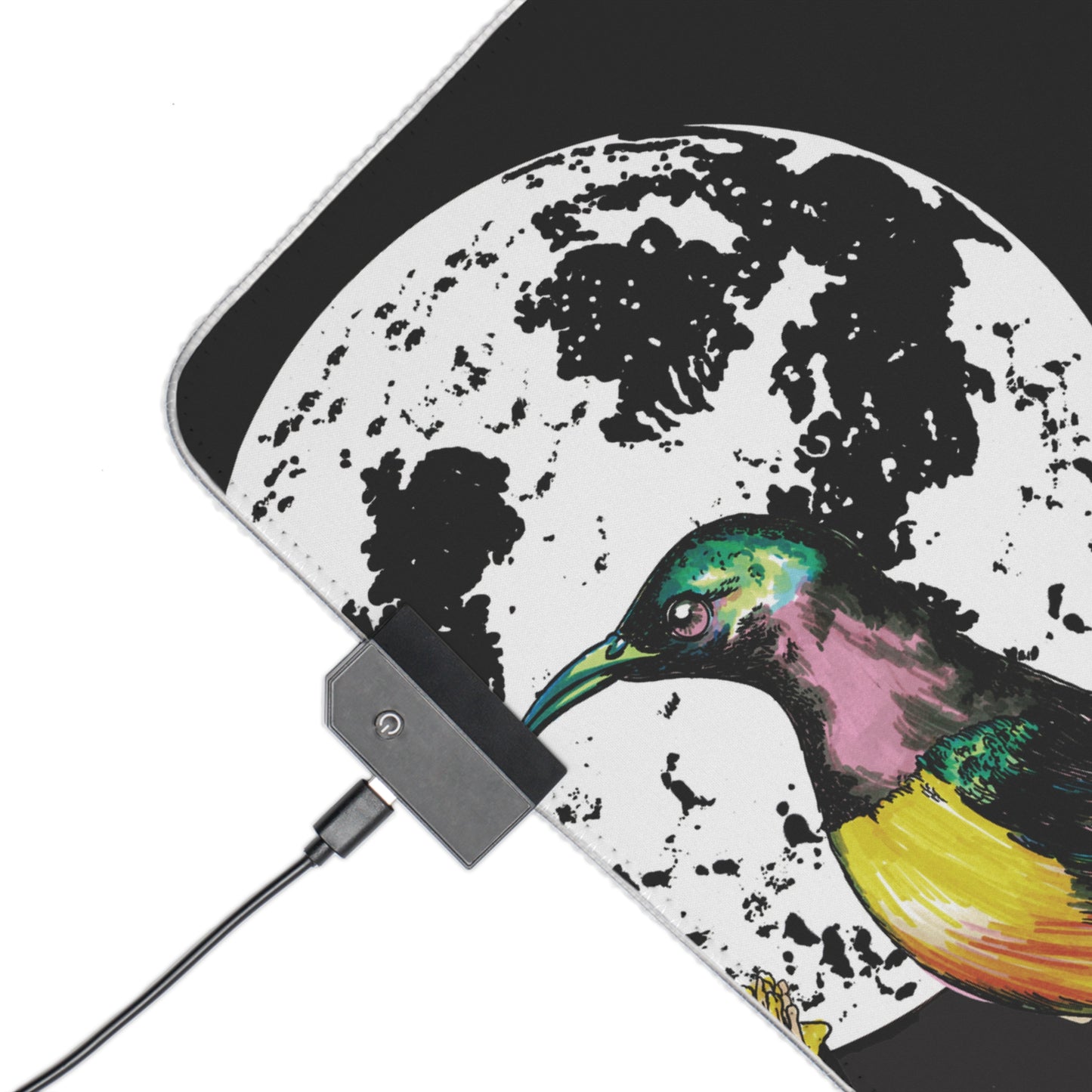 Beautiful Hummingbird Design LED Gaming Mouse Pad!